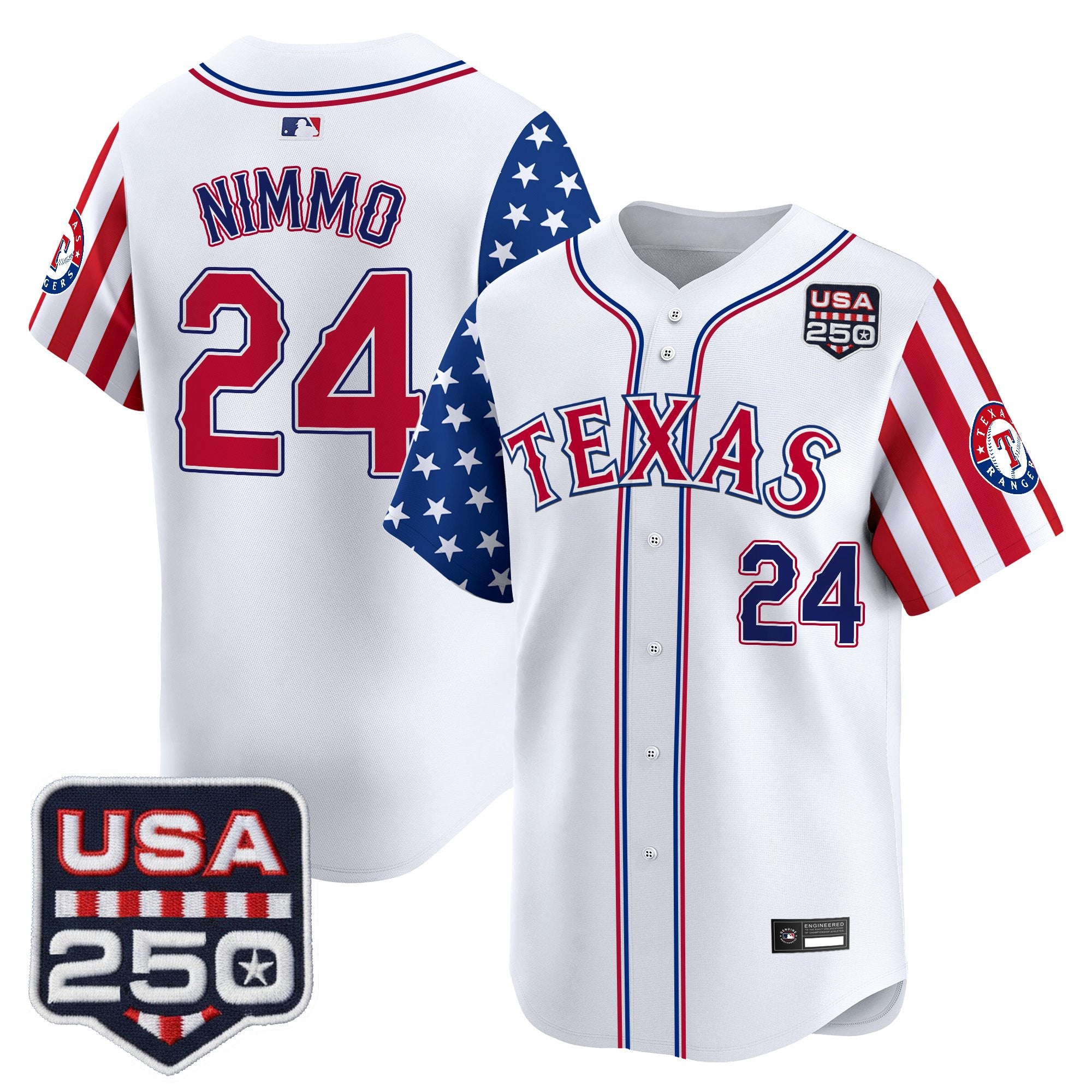 Men's Texas Rangers "America 250 Edition" Vapor Premier Limited Jersey - All Stitched