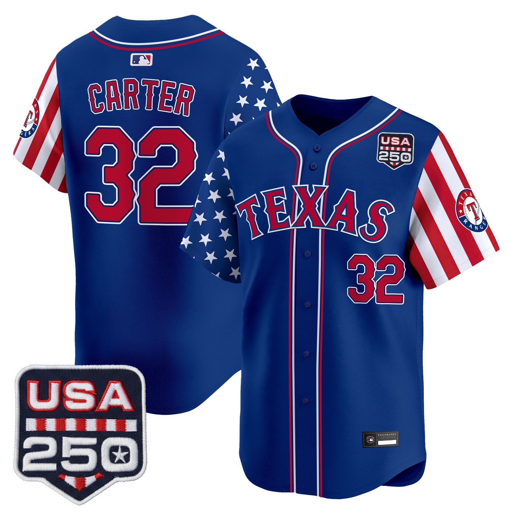 Men's Texas Rangers "America 250 Edition" Vapor Premier Limited Jersey - All Stitched