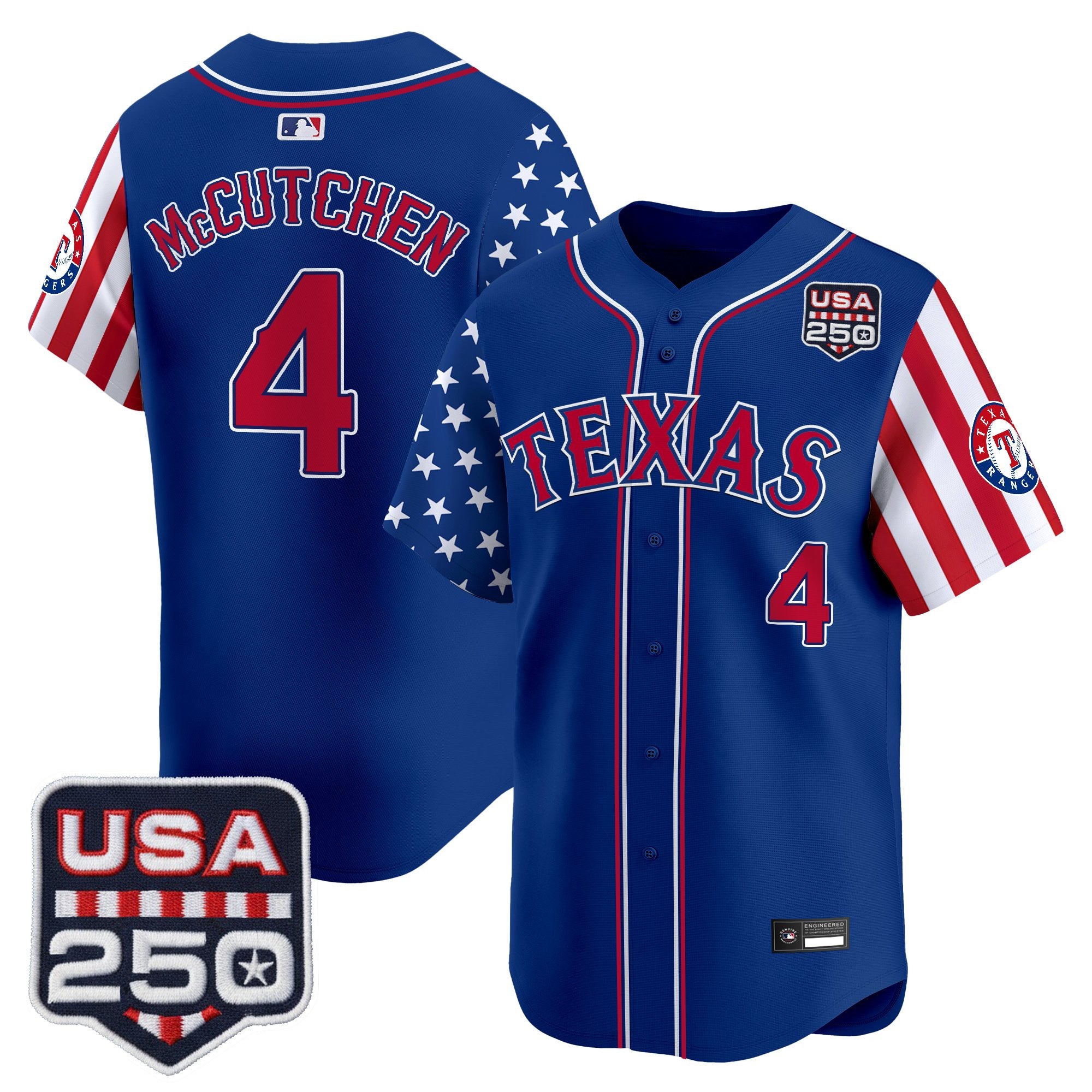 Men's Texas Rangers "America 250 Edition" Vapor Premier Limited Jersey - All Stitched