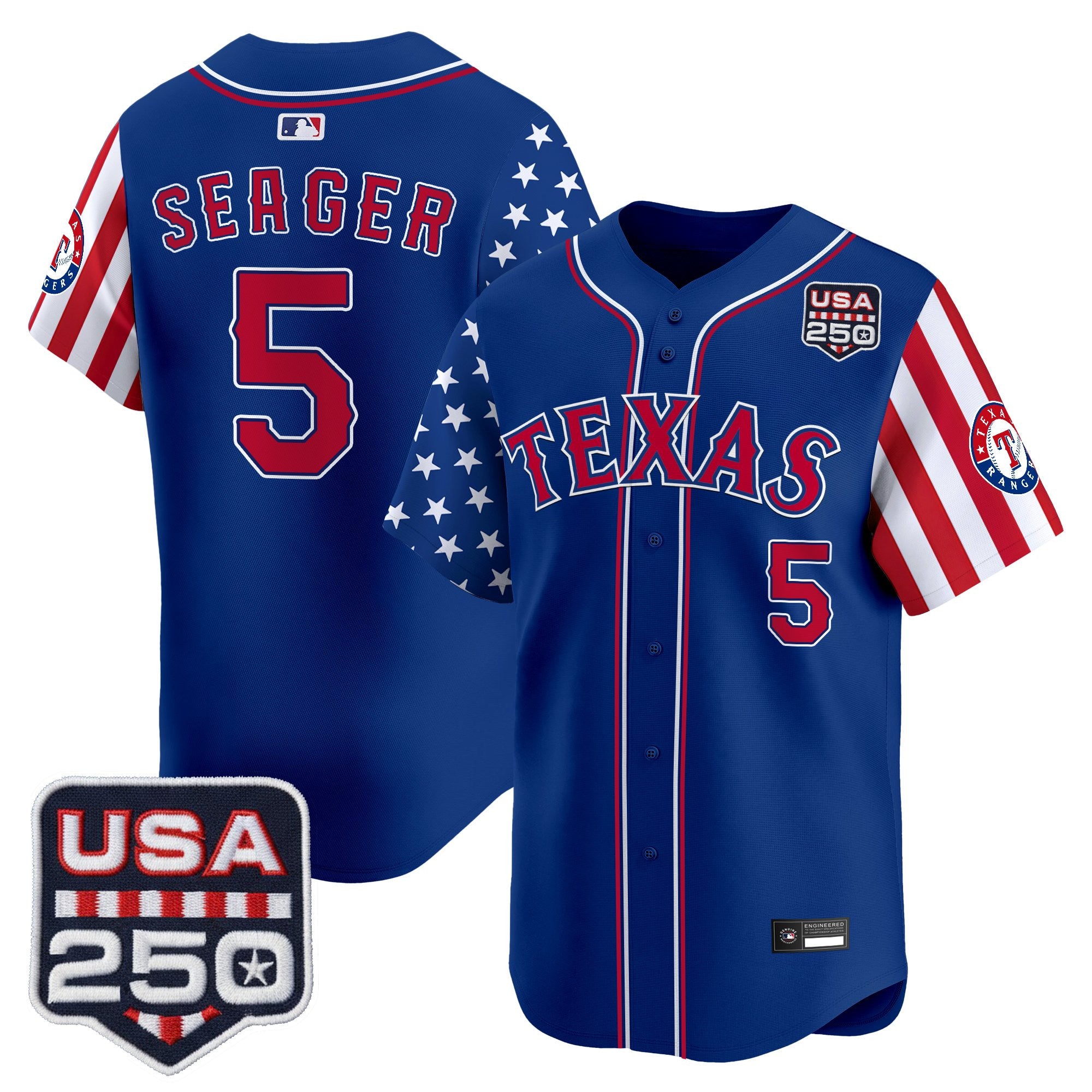 Men's Texas Rangers "America 250 Edition" Vapor Premier Limited Jersey - All Stitched