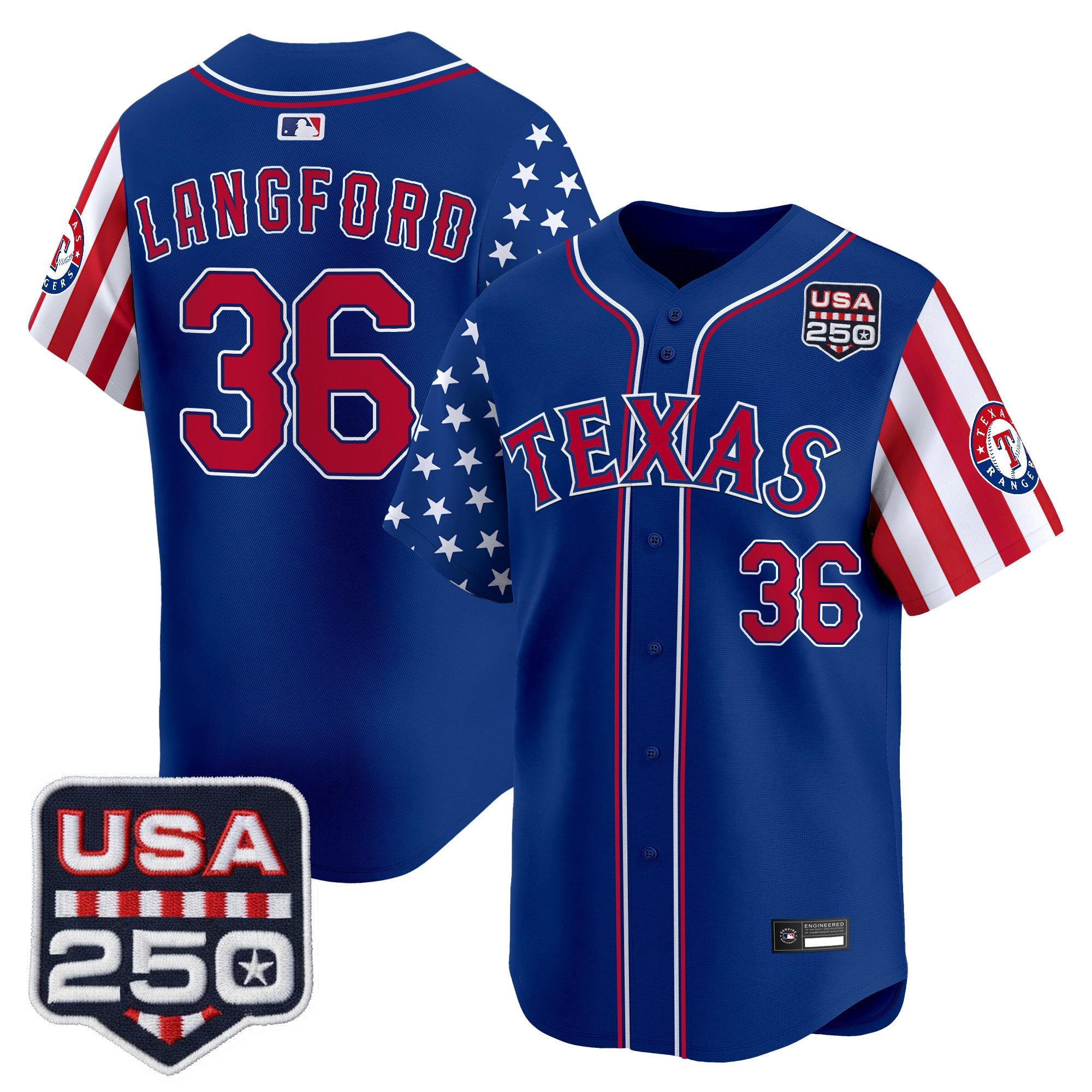 Men's Texas Rangers "America 250 Edition" Vapor Premier Limited Jersey - All Stitched