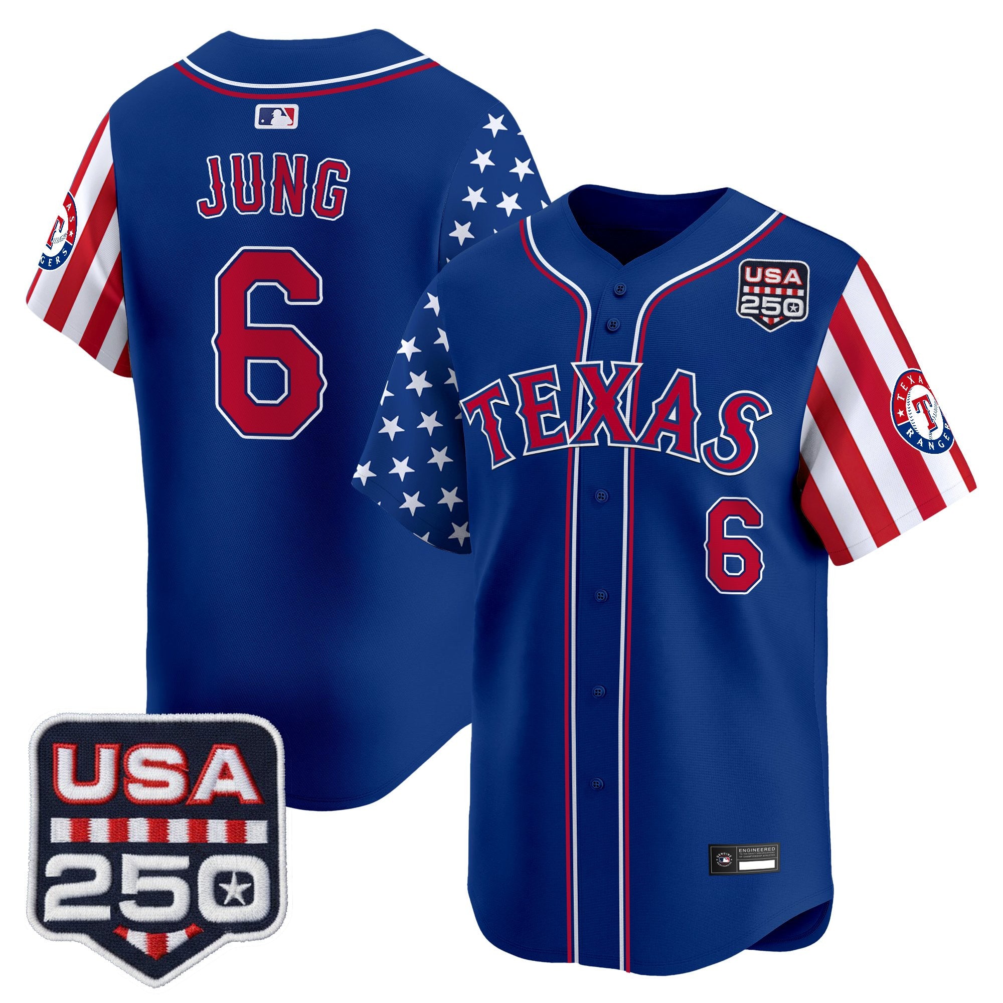 Men's Texas Rangers "America 250 Edition" Vapor Premier Limited Jersey - All Stitched