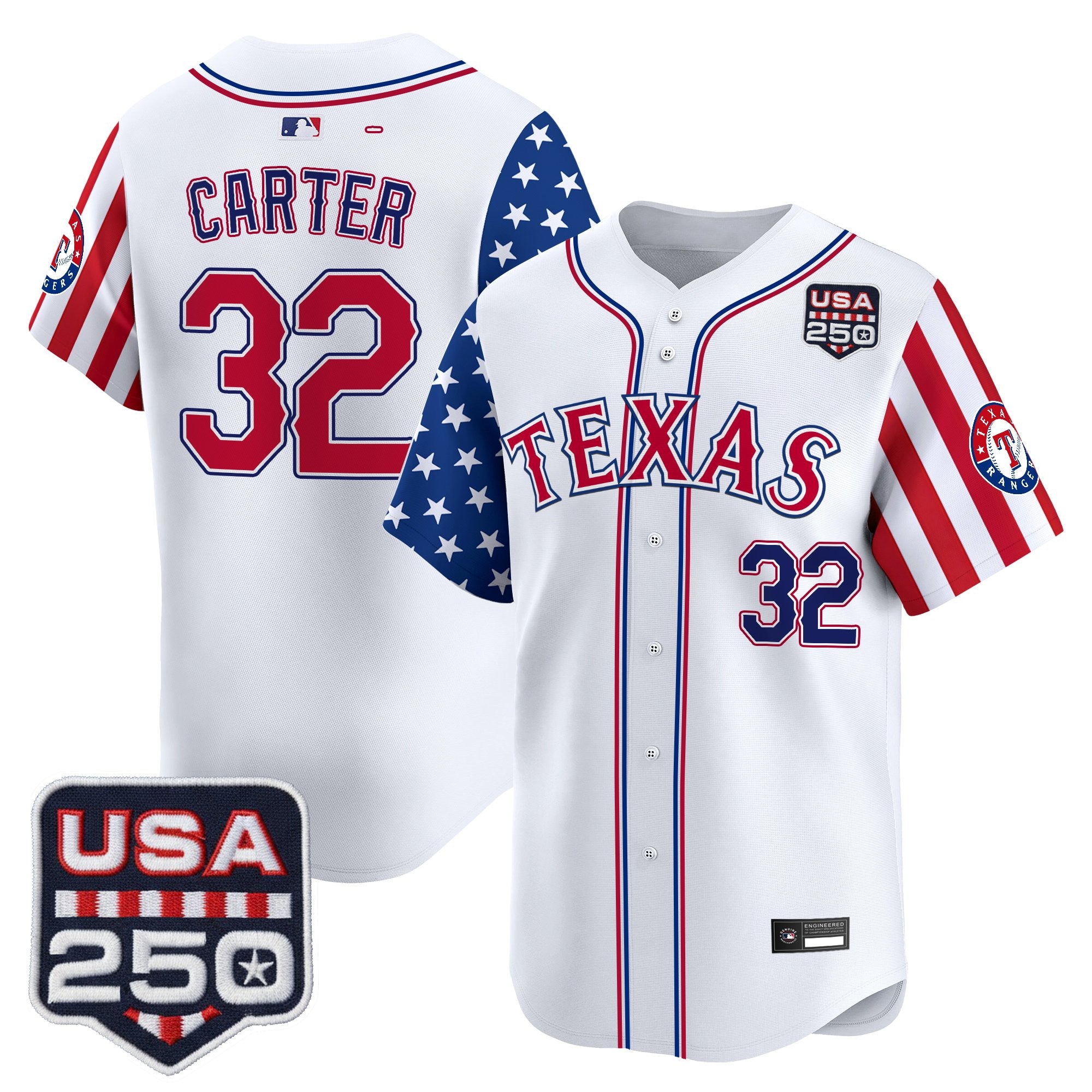 Men's Texas Rangers "America 250 Edition" Vapor Premier Limited Jersey - All Stitched