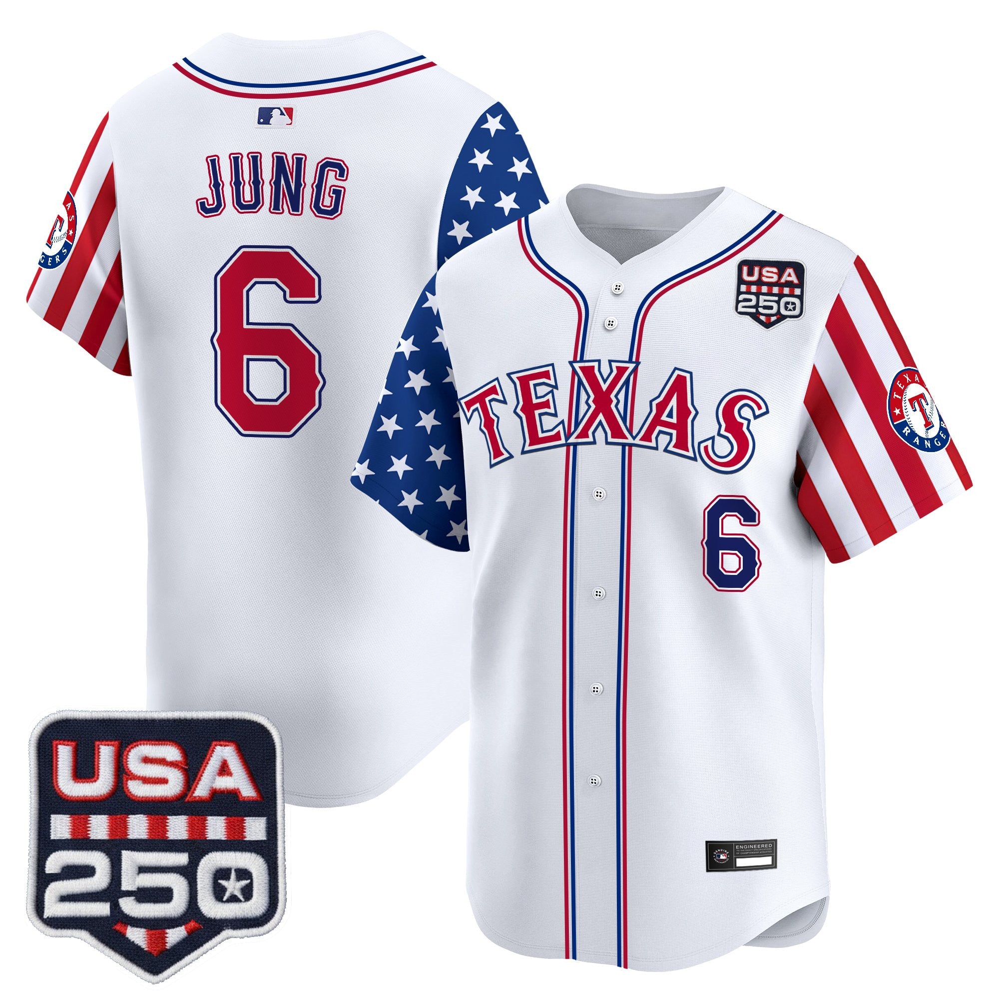 Men's Texas Rangers "America 250 Edition" Vapor Premier Limited Jersey - All Stitched