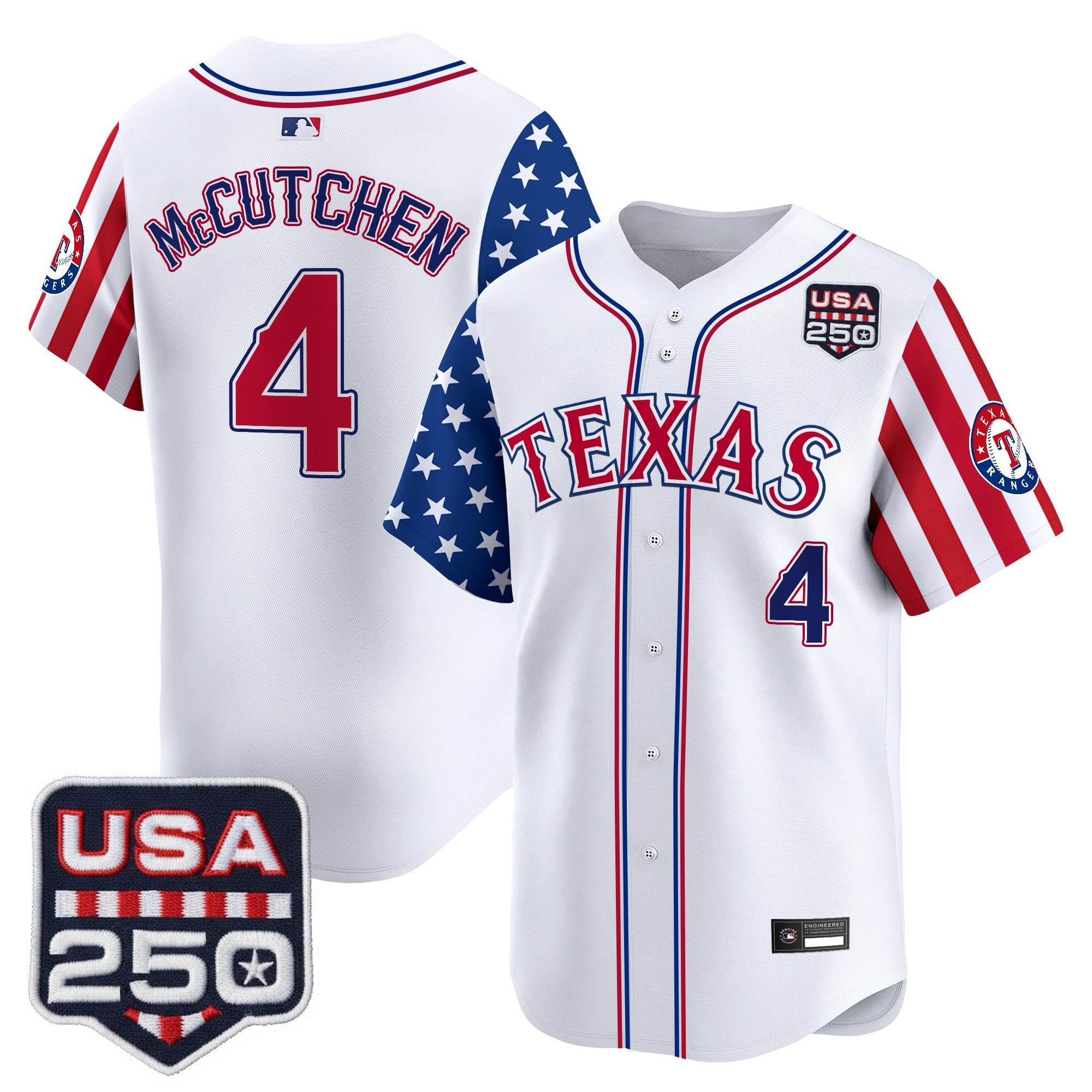 Men's Texas Rangers "America 250 Edition" Vapor Premier Limited Jersey - All Stitched