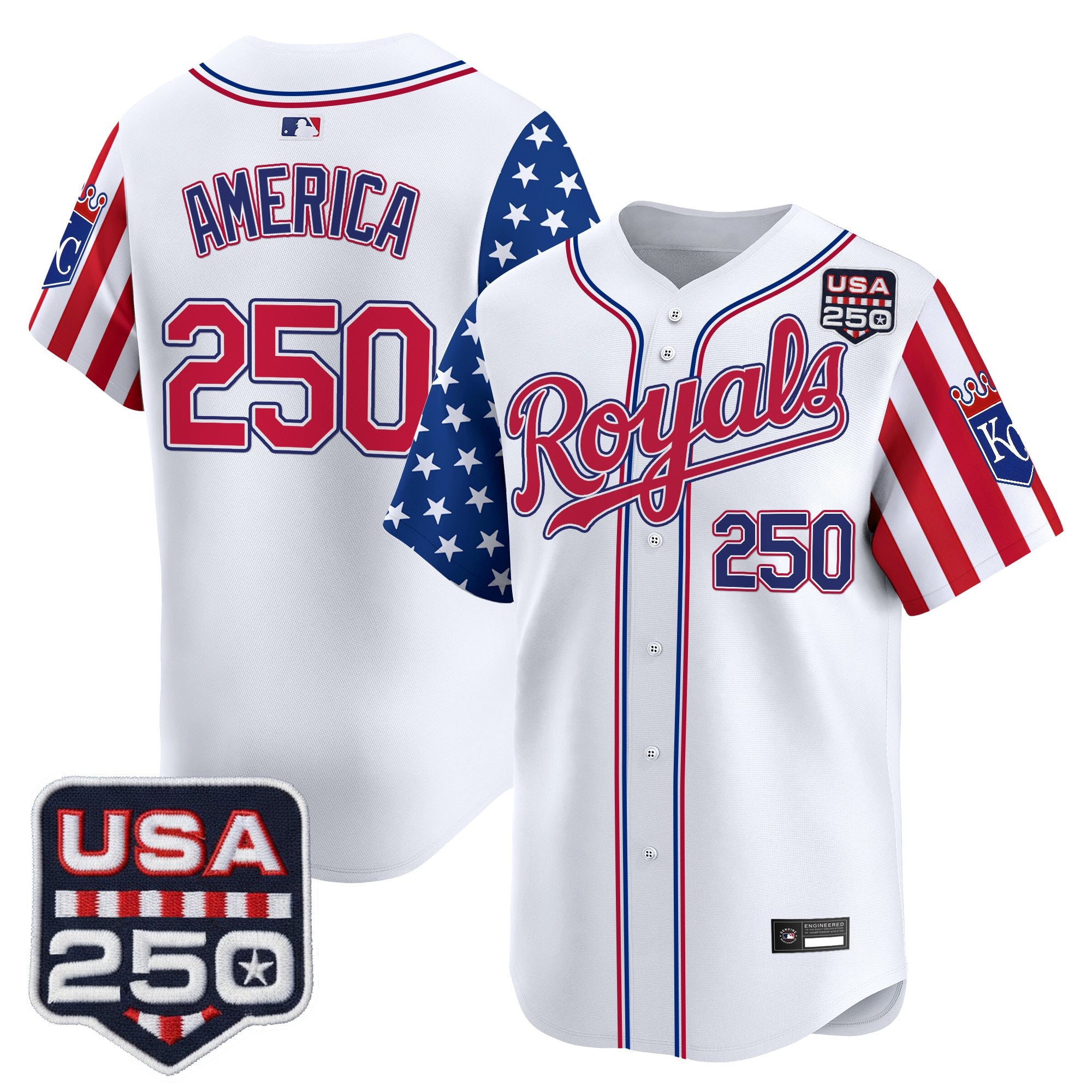 Men's Kansas City Royals "America 250 Edition" Vapor Premier Limited Jersey - All Stitched