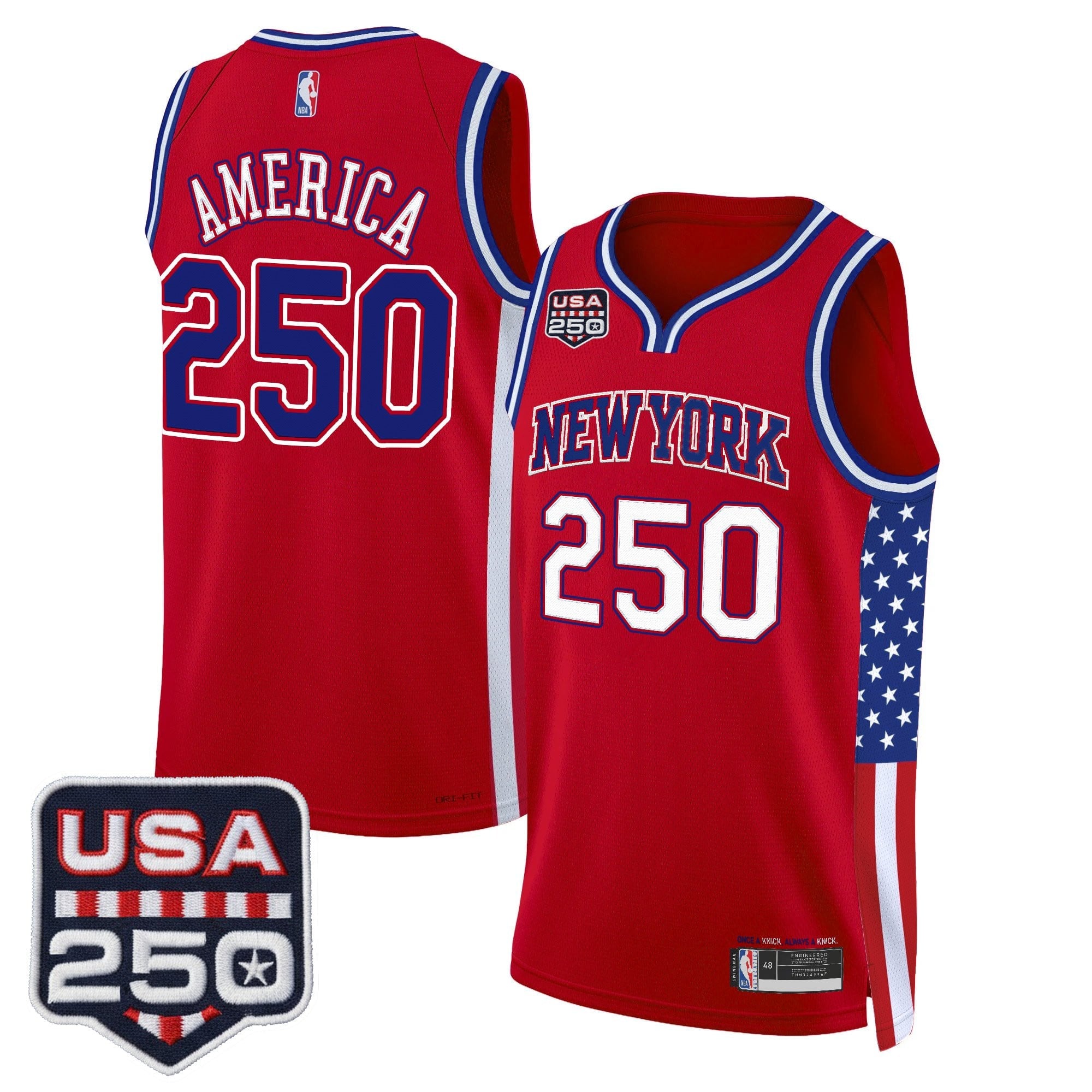 Men's New York Knicks "America 250 Edition" Swingman Jersey - All Stitched