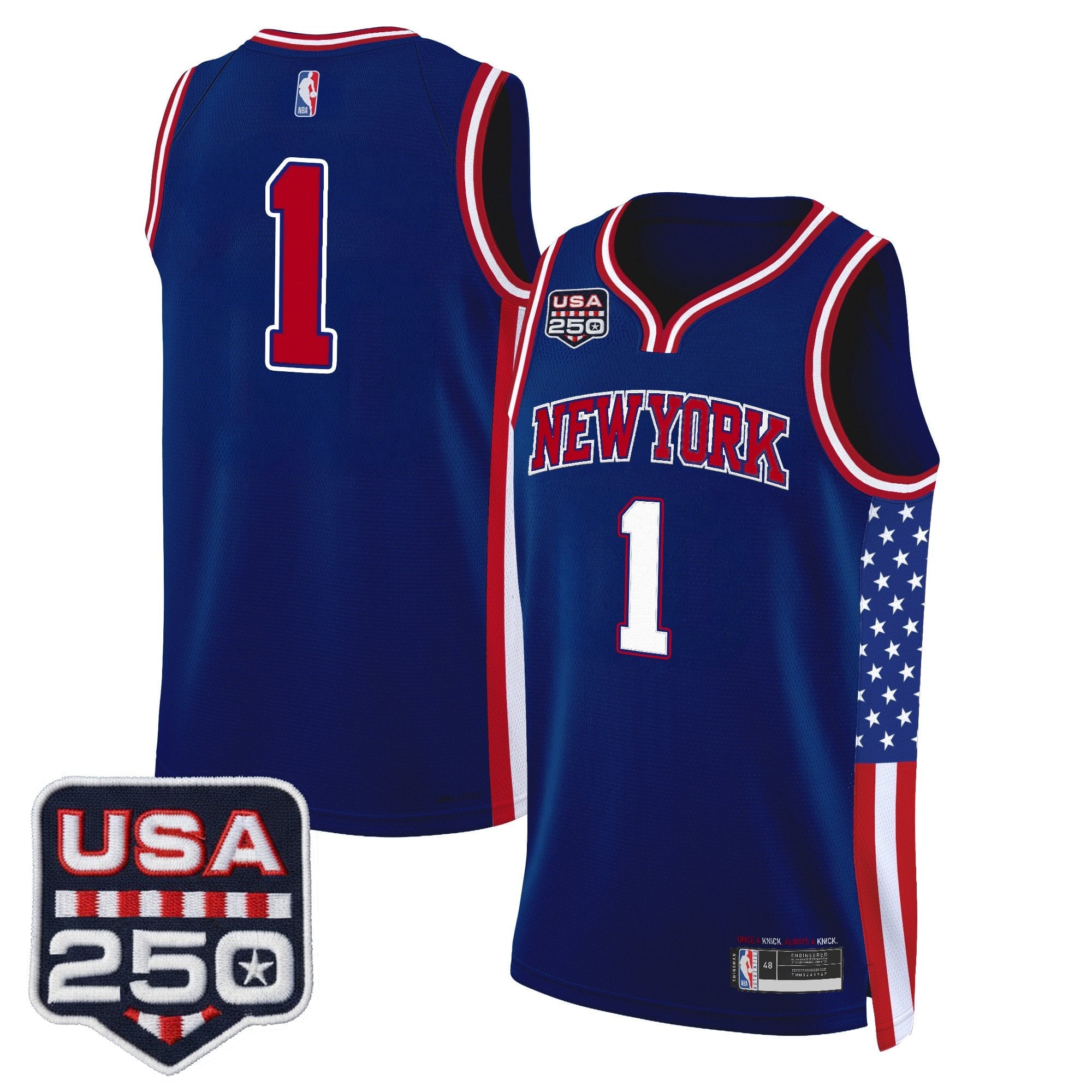 Men's New York Knicks "America 250 Edition" Swingman Jersey - All Stitched
