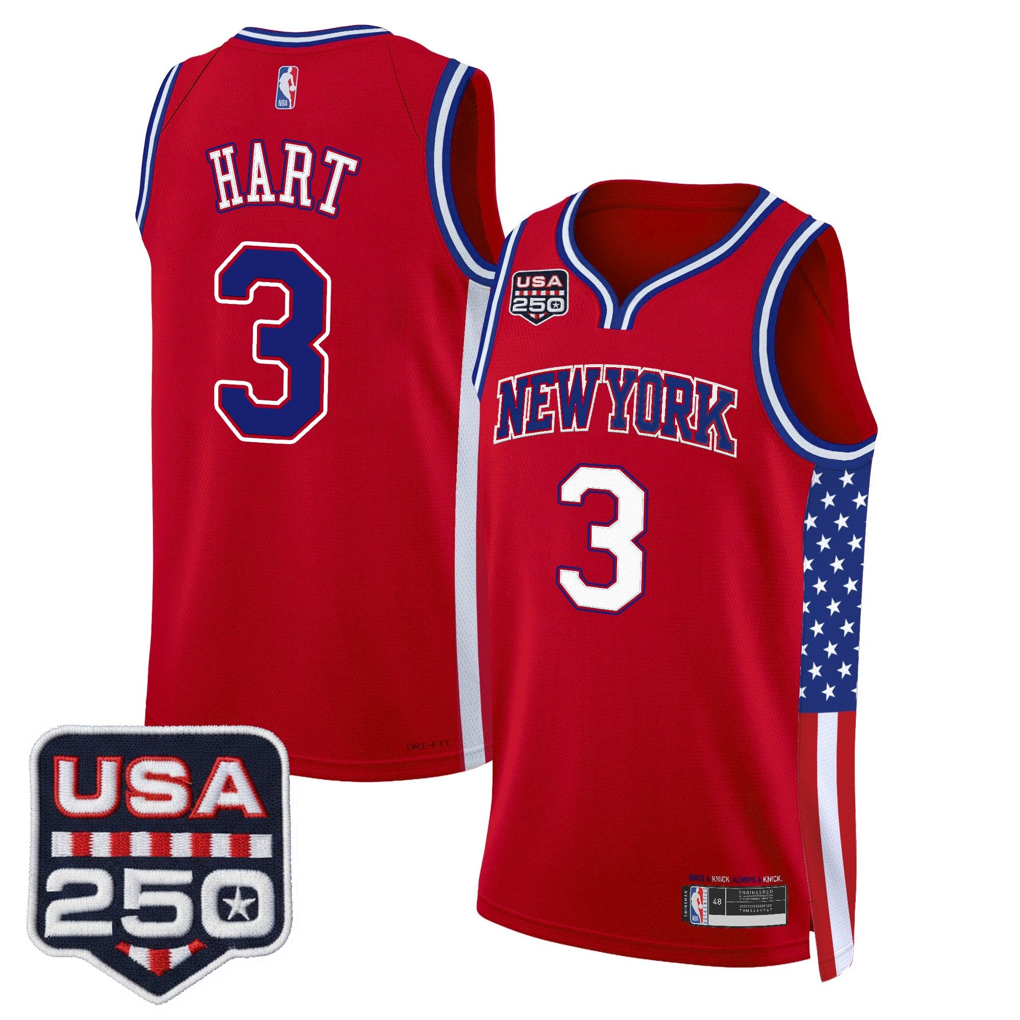 Men's New York Knicks "America 250 Edition" Swingman Jersey - All Stitched