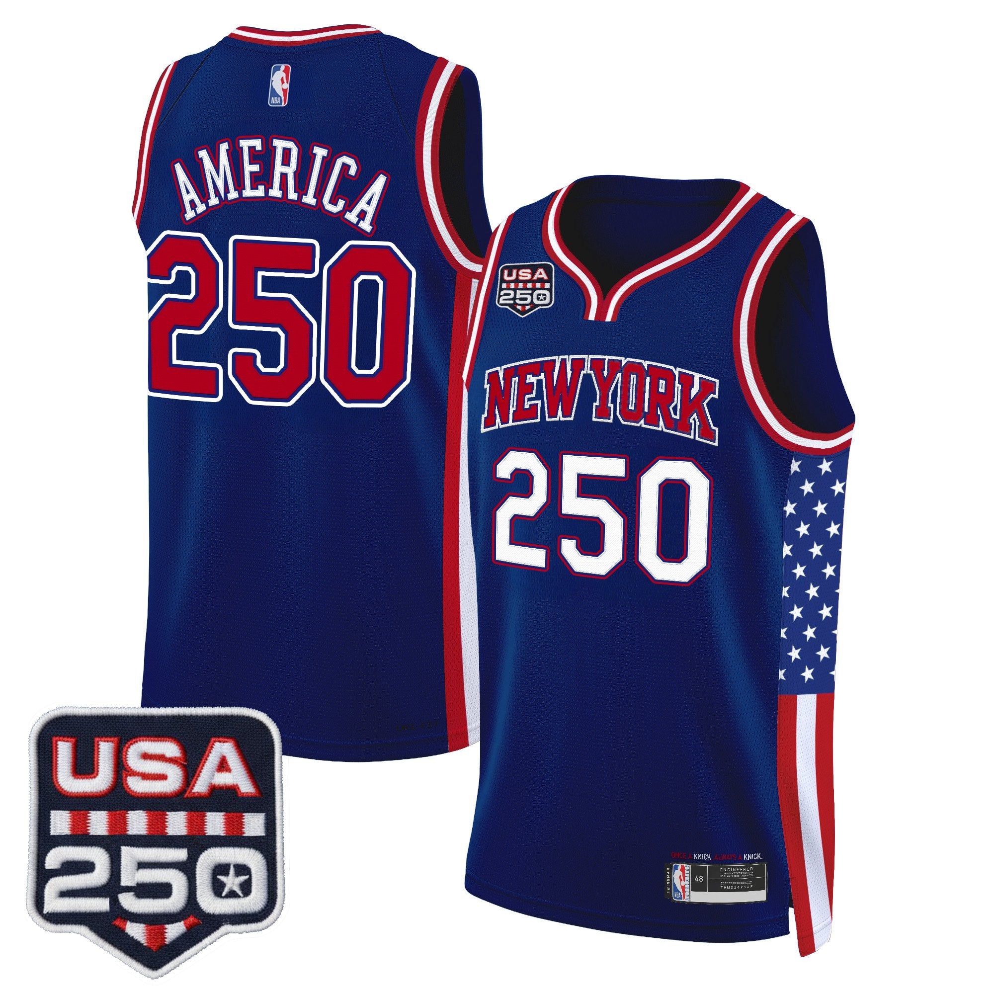 Men's New York Knicks "America 250 Edition" Swingman Jersey - All Stitched