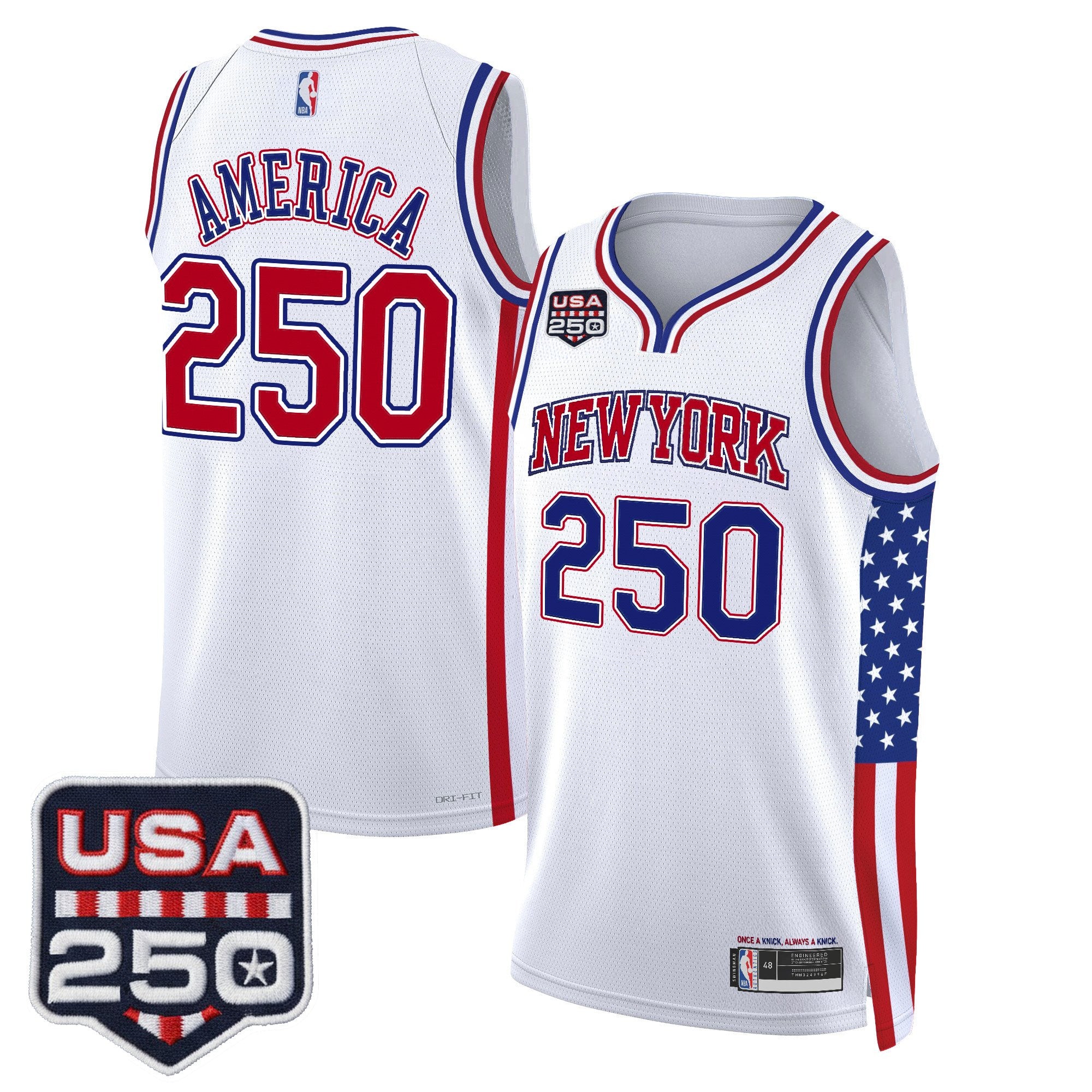 Men's New York Knicks "America 250 Edition" Swingman Jersey - All Stitched