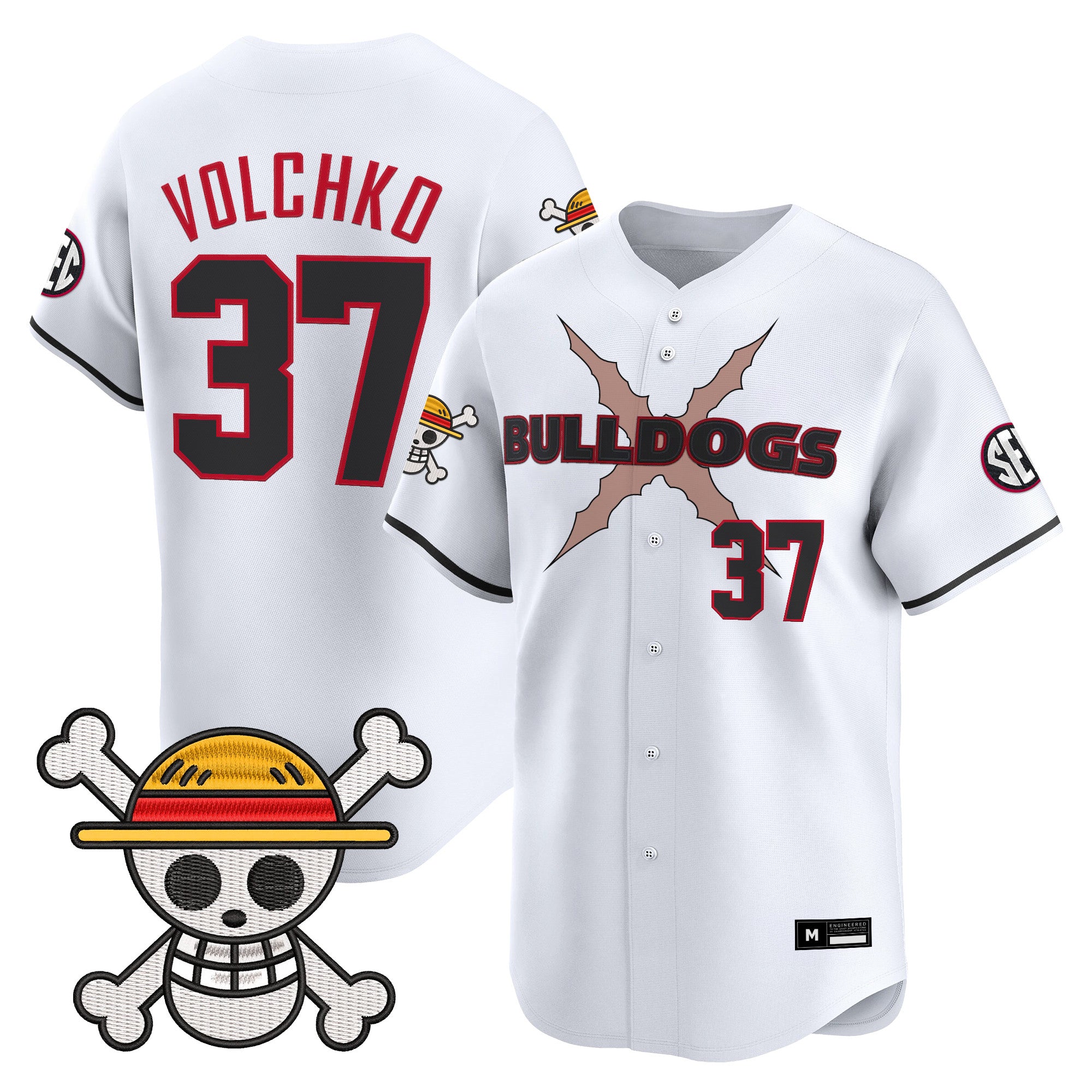 Men's Georgia Bulldogs Baseball x One Piece Vapor Premier Limited Jersey - Stitched