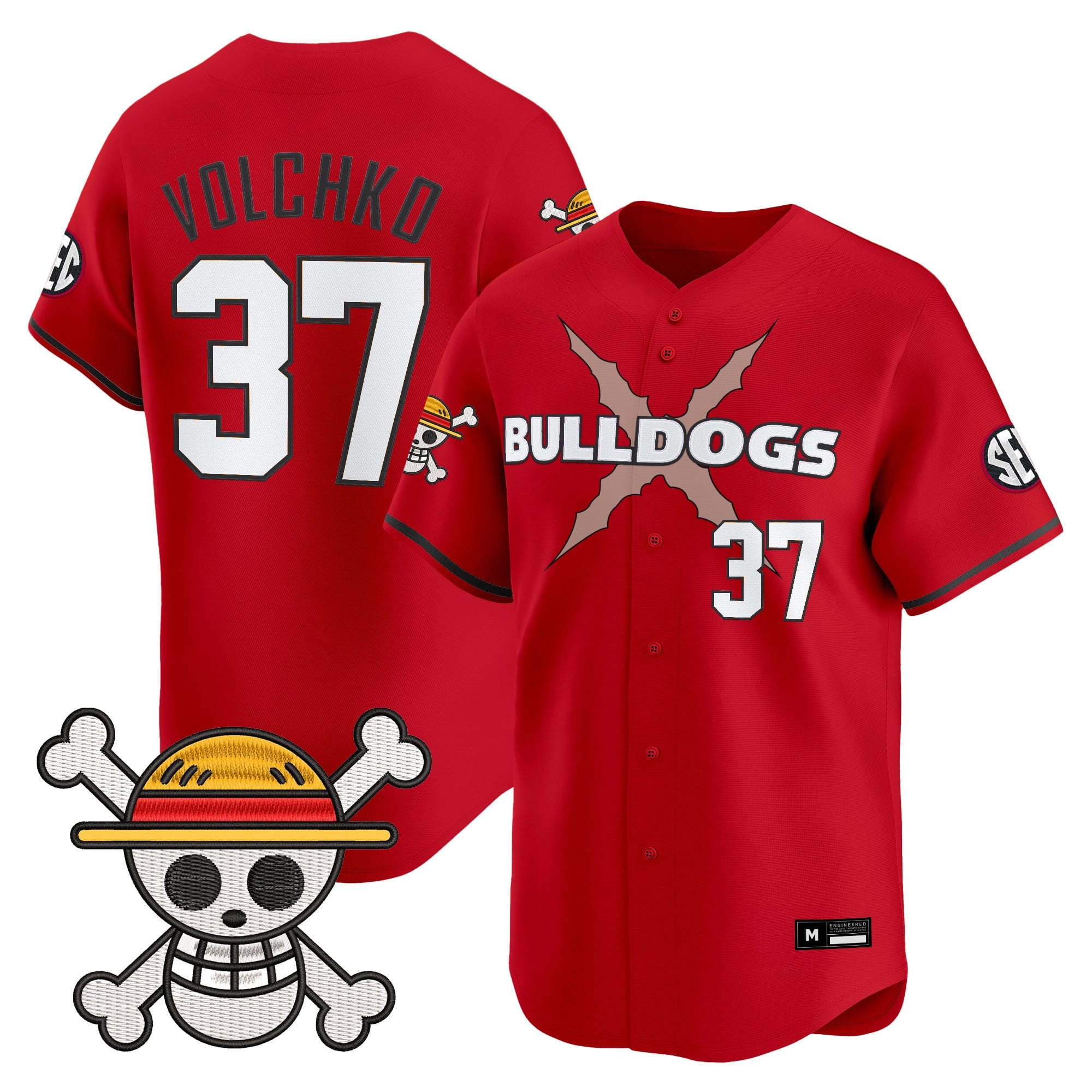 Men's Georgia Bulldogs Baseball x One Piece Vapor Premier Limited Jersey - Stitched