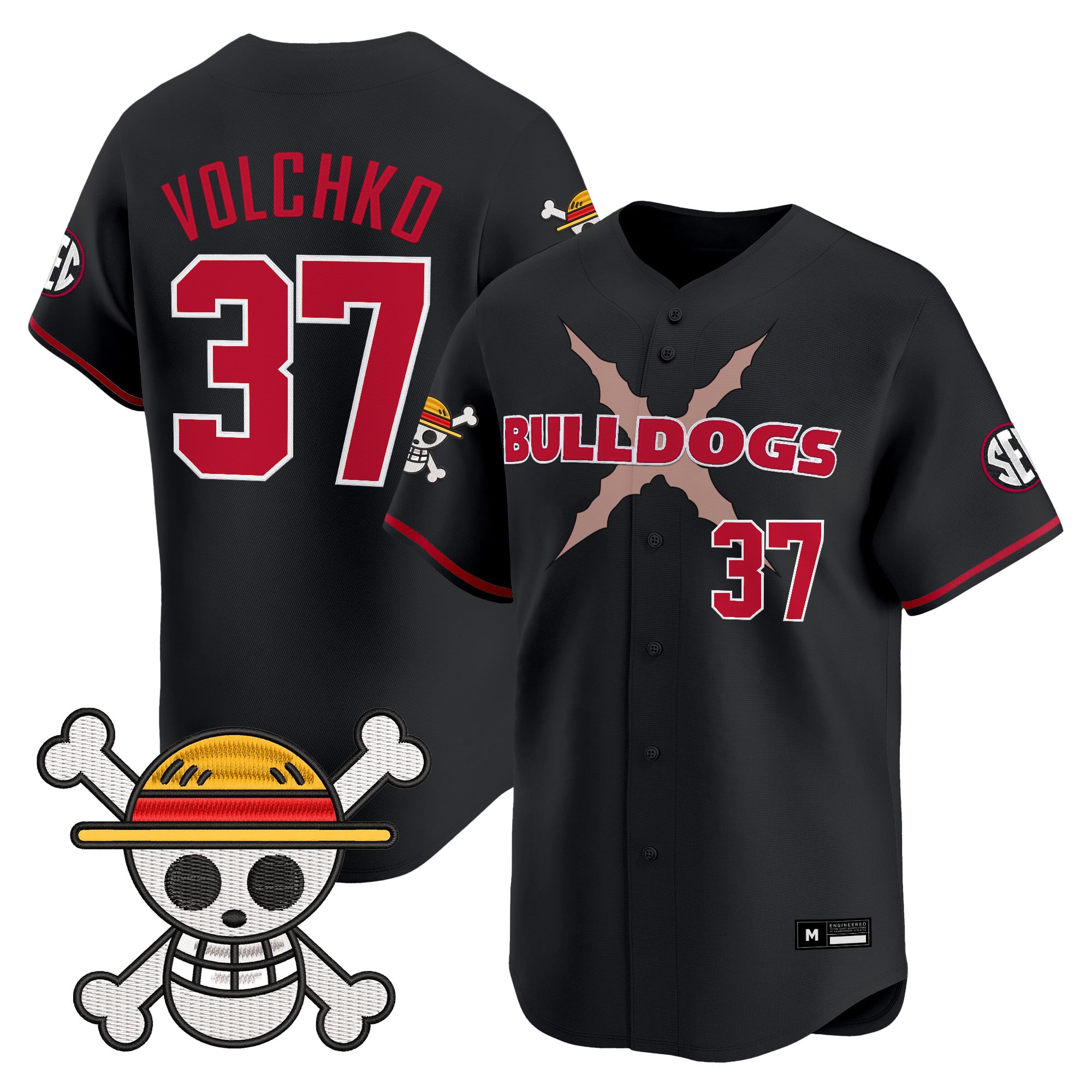 Men's Georgia Bulldogs Baseball x One Piece Vapor Premier Limited Jersey - Stitched