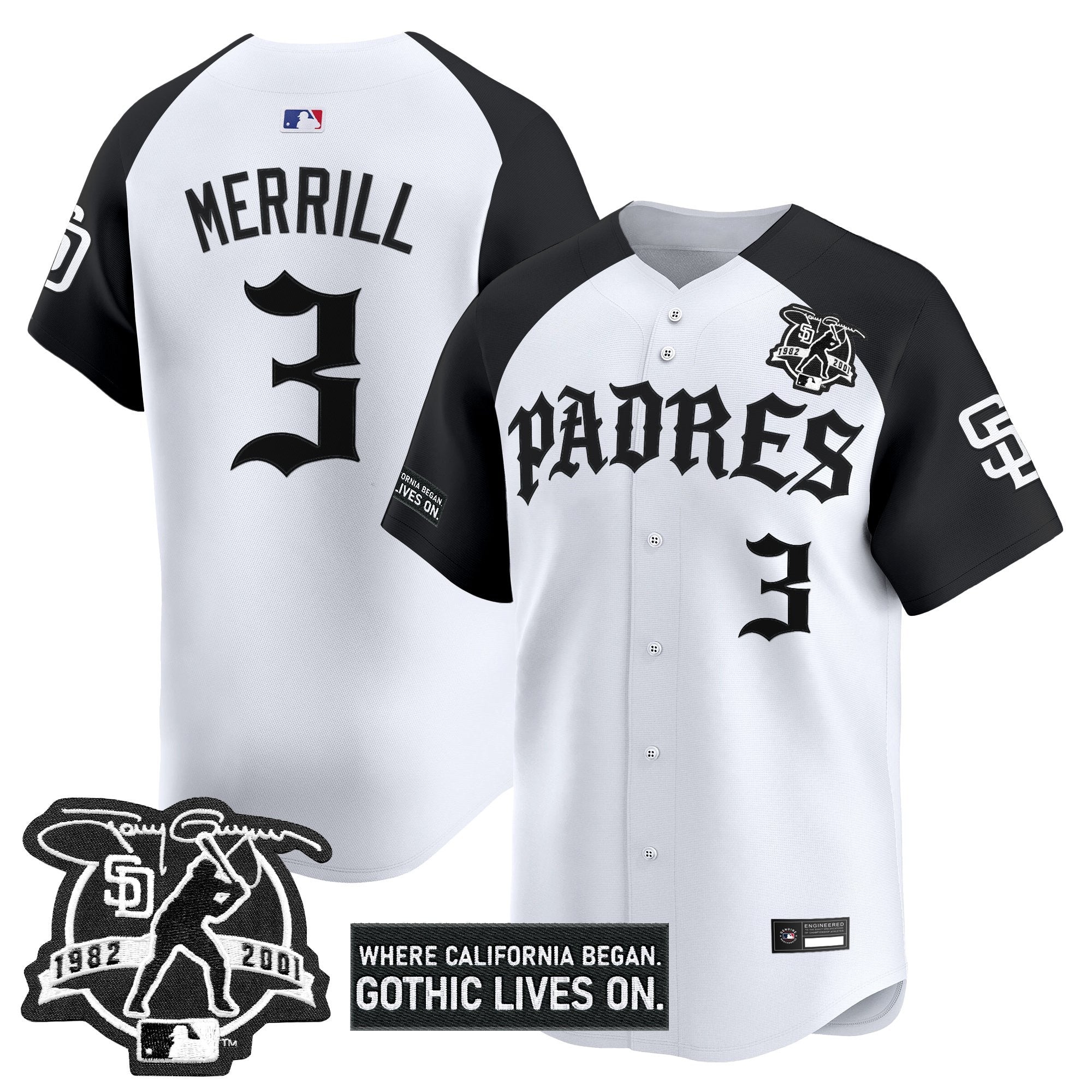Men's San Diego Padres 'Old English Edition' Vapor Premier Limited Jersey - All Stitched