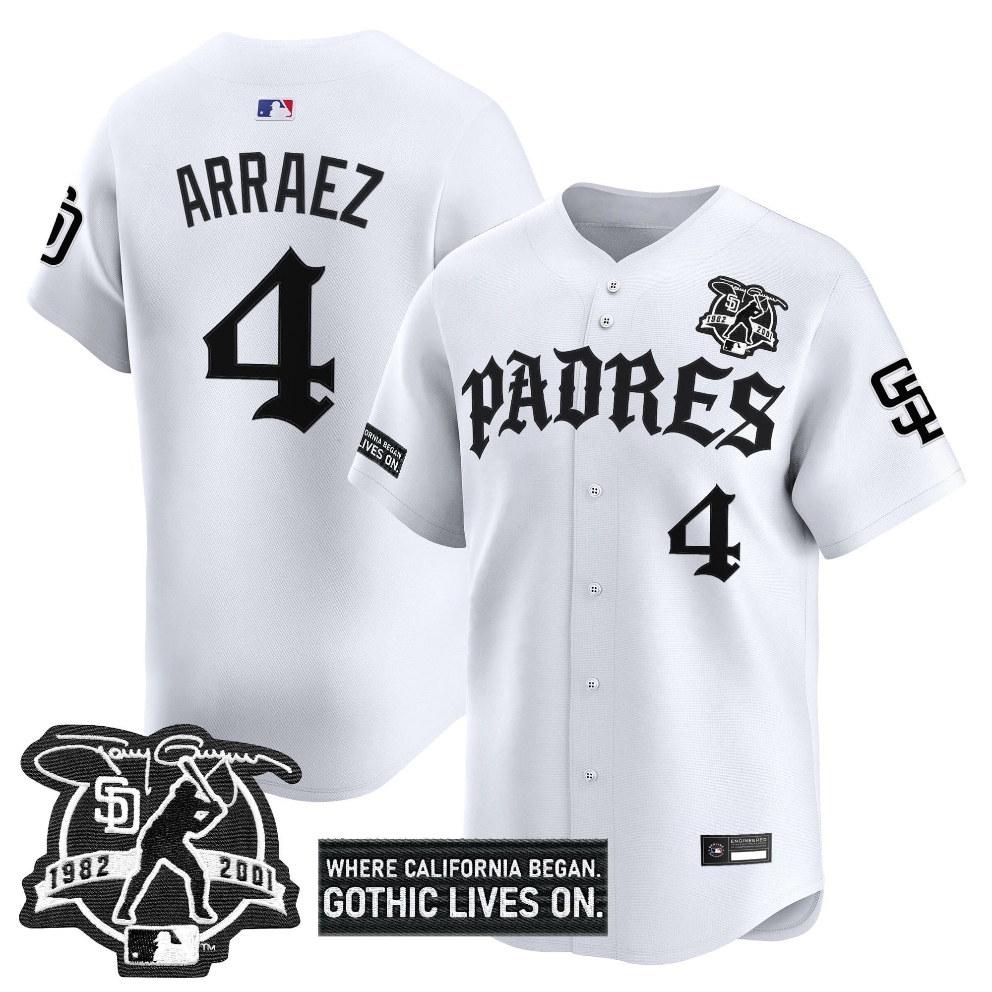 Men's San Diego Padres 'Old English Edition' Vapor Premier Limited Jersey - All Stitched