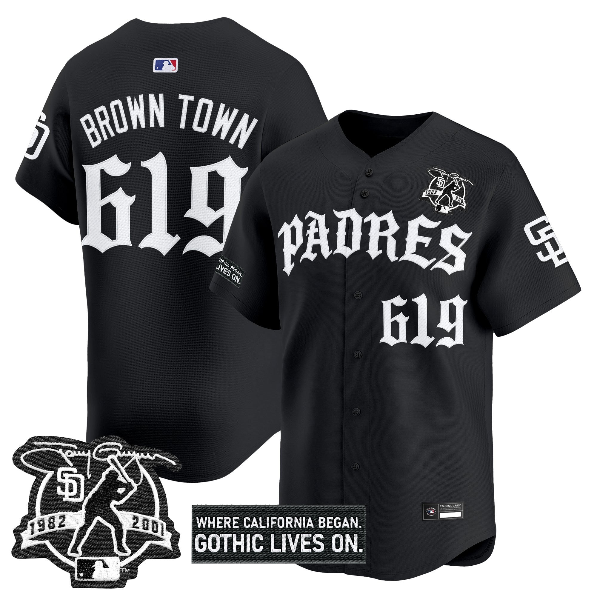 Men's San Diego Padres 'Old English Edition' Vapor Premier Limited Jersey - All Stitched