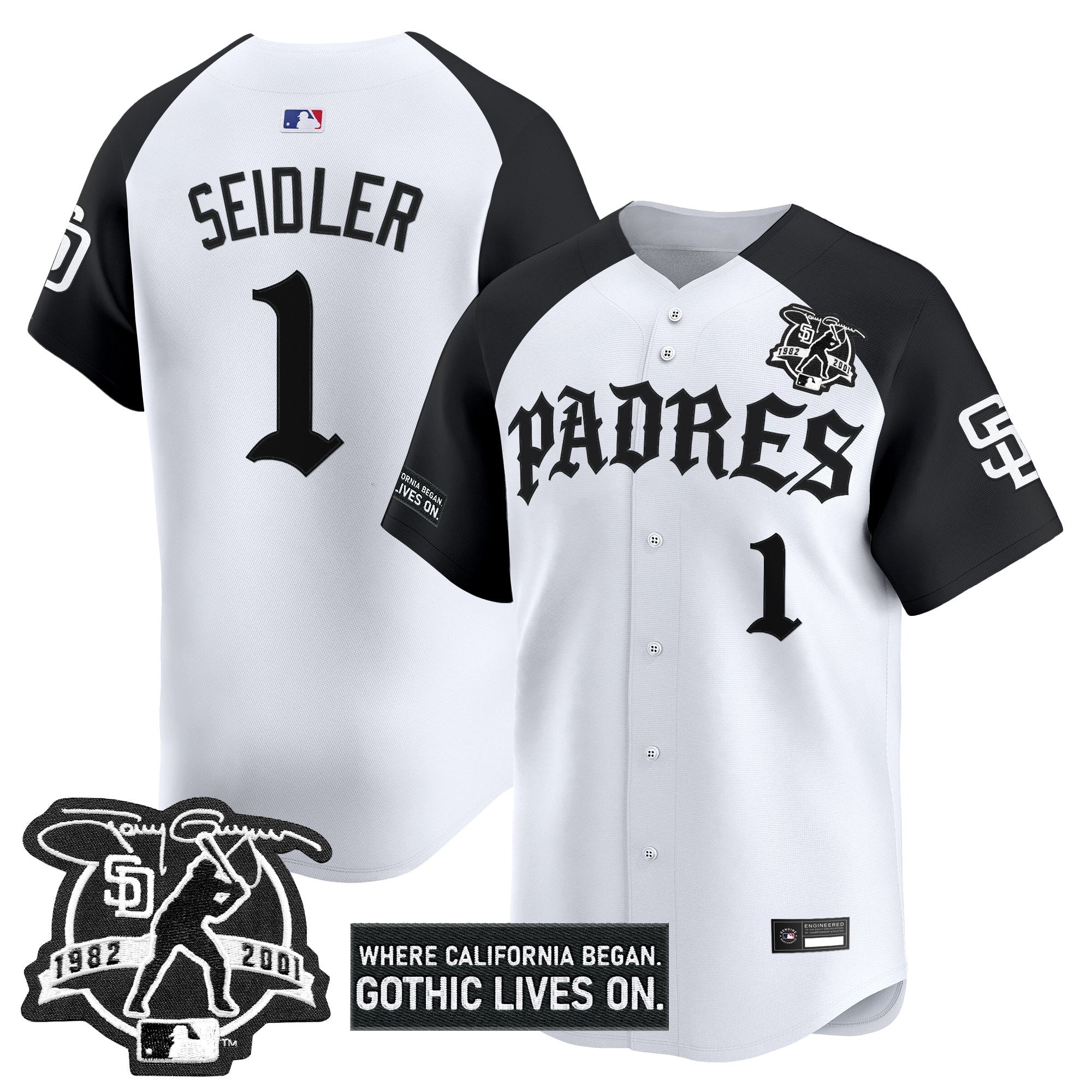 Men's San Diego Padres 'Old English Edition' Vapor Premier Limited Jersey - All Stitched
