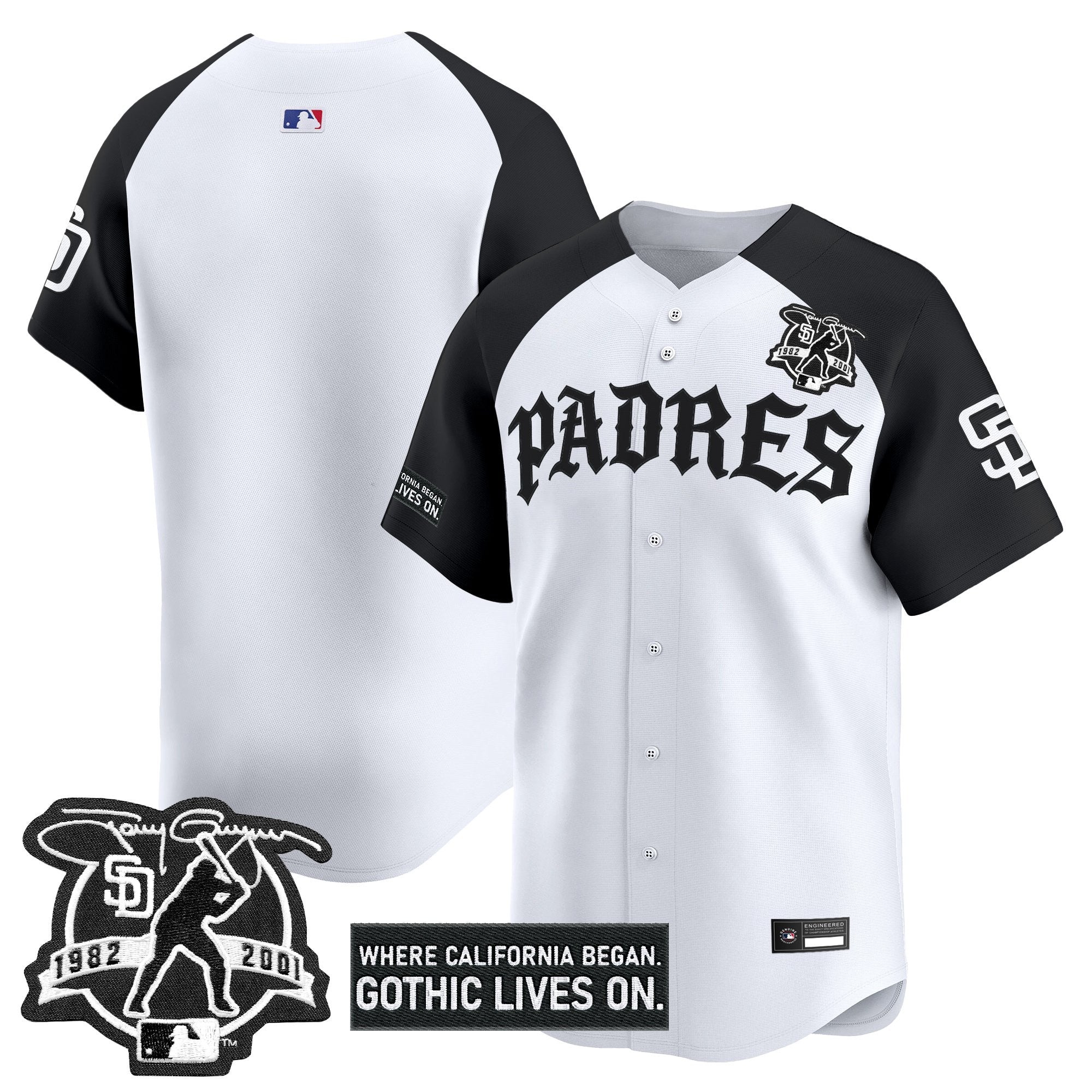 Men's San Diego Padres 'Old English Edition' Vapor Premier Limited Jersey - All Stitched