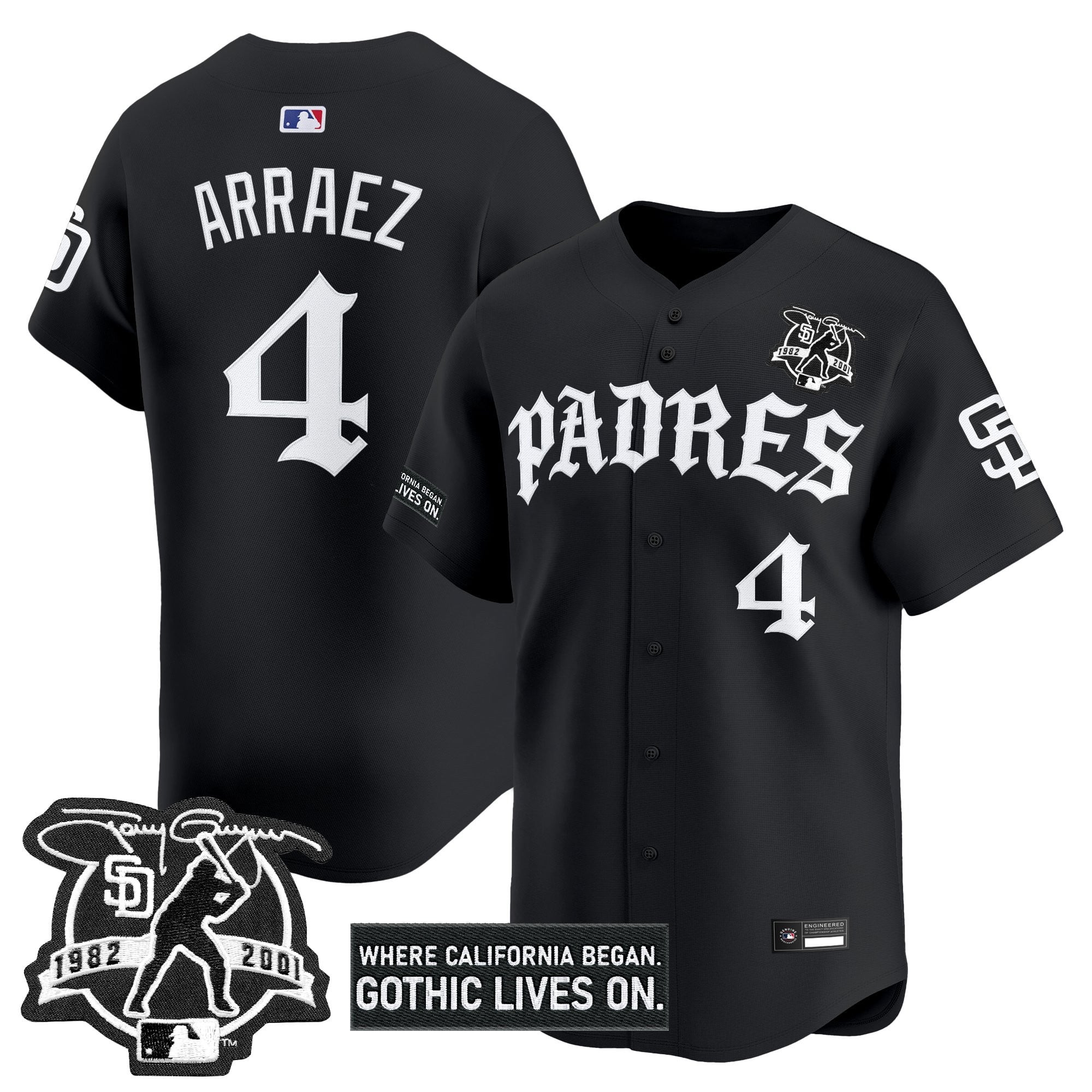 Men's San Diego Padres 'Old English Edition' Vapor Premier Limited Jersey - All Stitched
