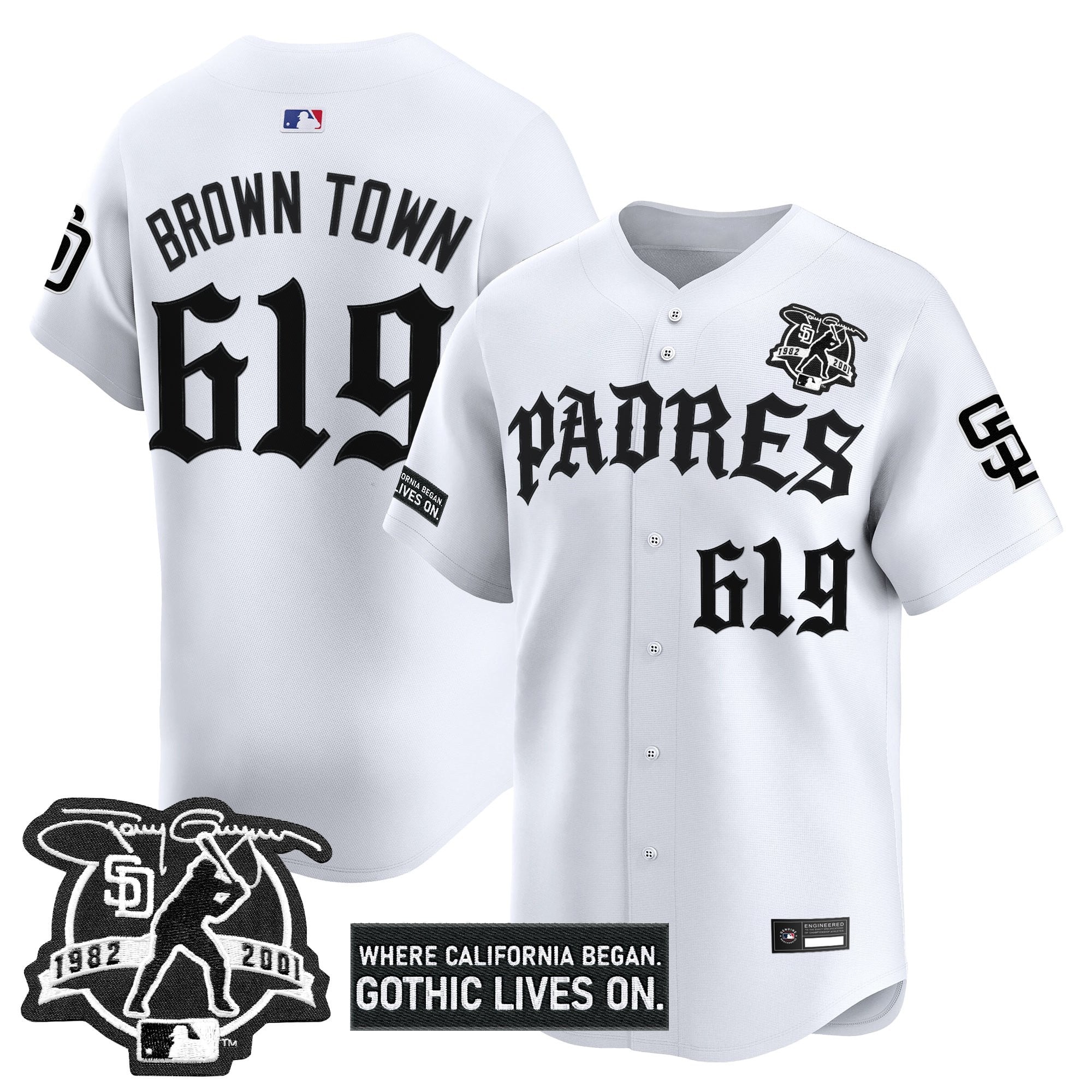 Men's San Diego Padres 'Old English Edition' Vapor Premier Limited Jersey - All Stitched