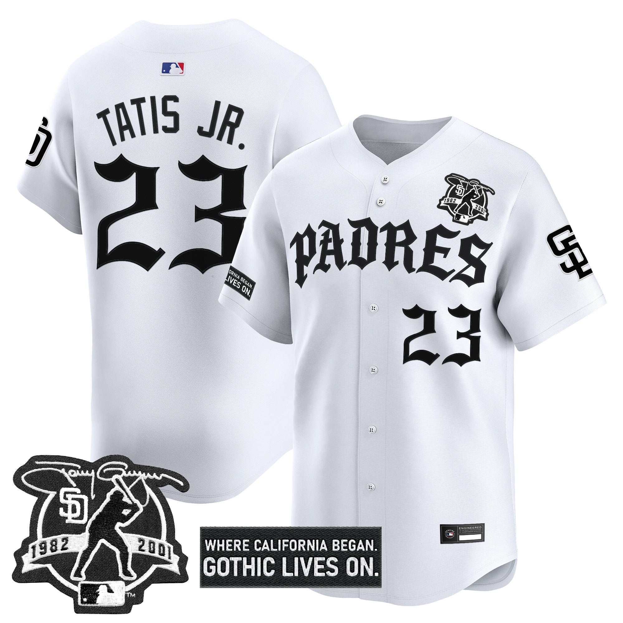 Men's San Diego Padres 'Old English Edition' Vapor Premier Limited Jersey - All Stitched