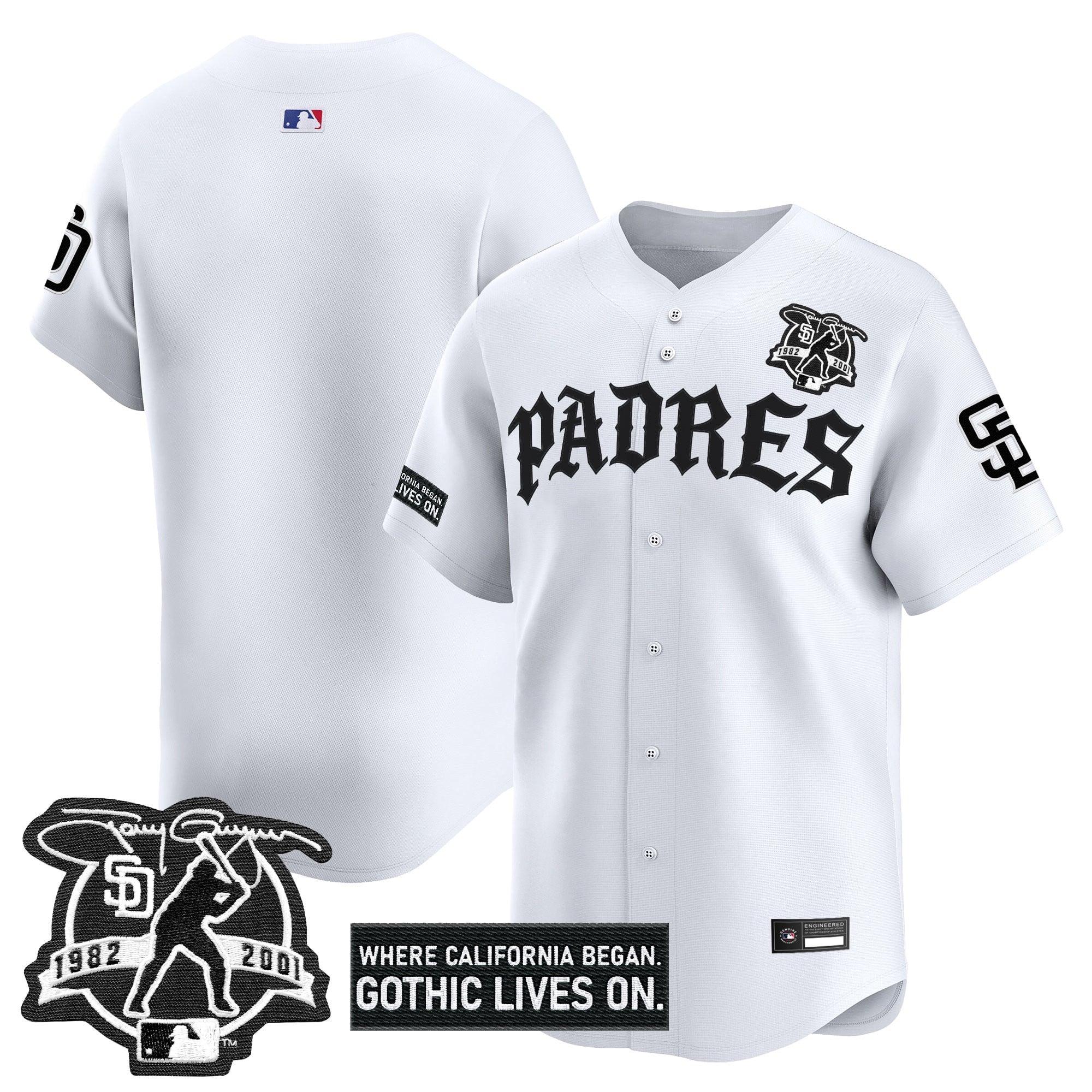 Men's San Diego Padres 'Old English Edition' Vapor Premier Limited Jersey - All Stitched