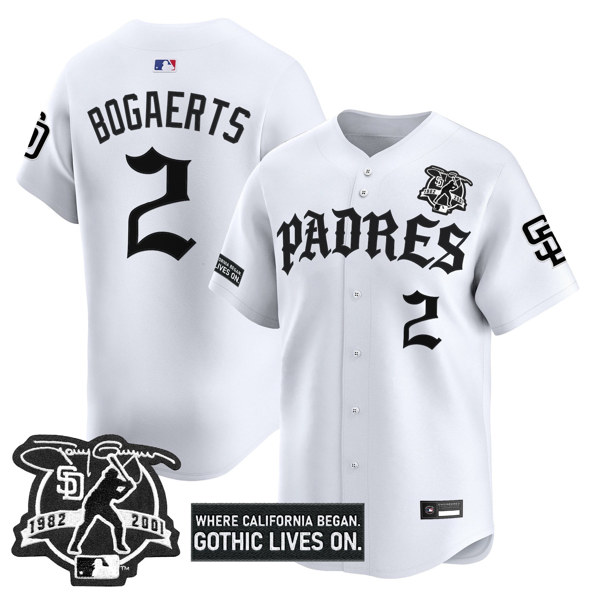 Men's San Diego Padres 'Old English Edition' Vapor Premier Limited Jersey - All Stitched