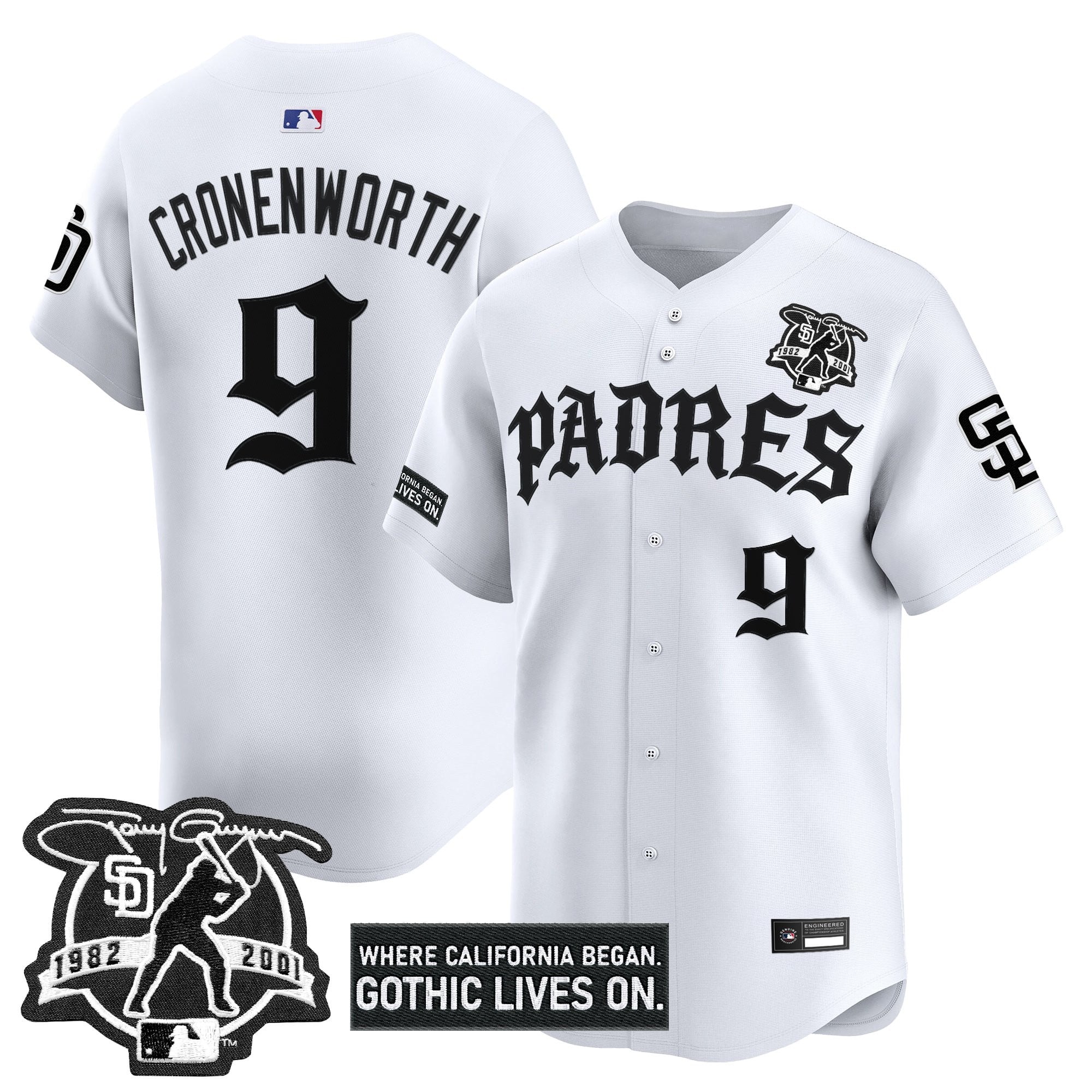 Men's San Diego Padres 'Old English Edition' Vapor Premier Limited Jersey - All Stitched