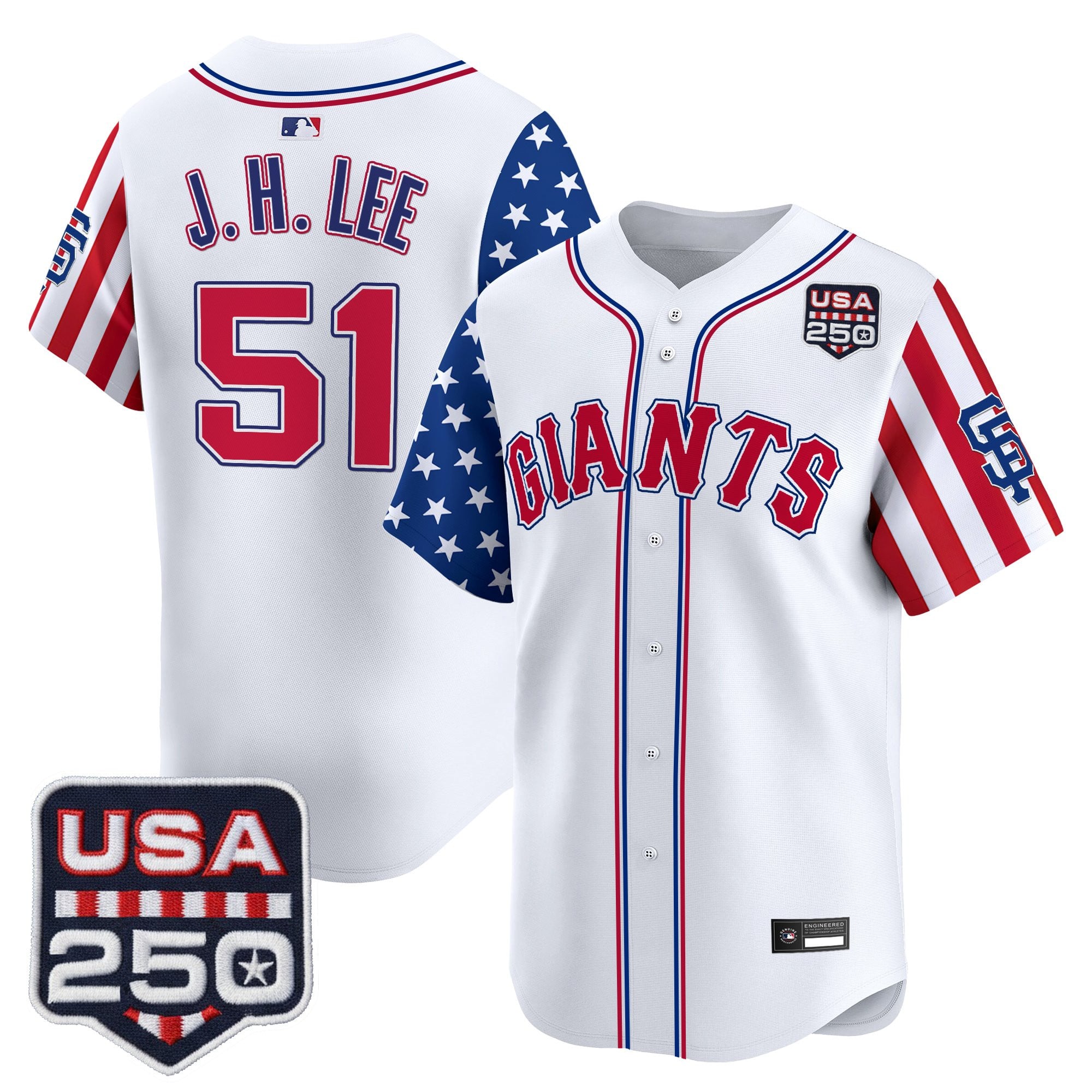 Men's San Francisco Giants "America 250 Edition" Vapor Premier Limited Jersey - All Stitched