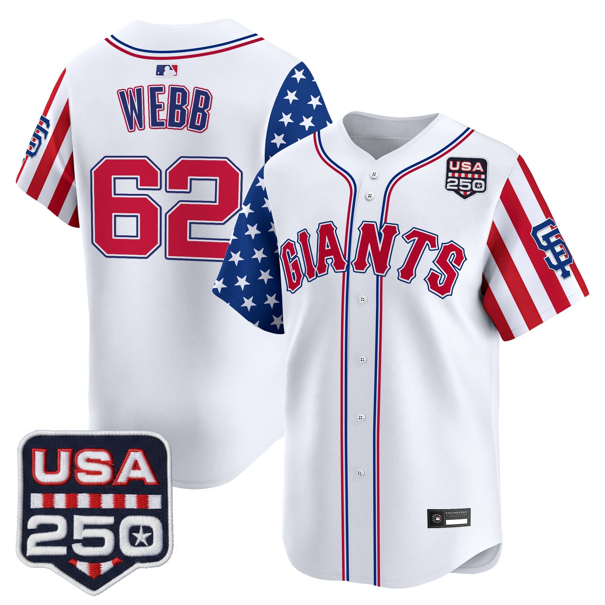 Men's San Francisco Giants "America 250 Edition" Vapor Premier Limited Jersey - All Stitched