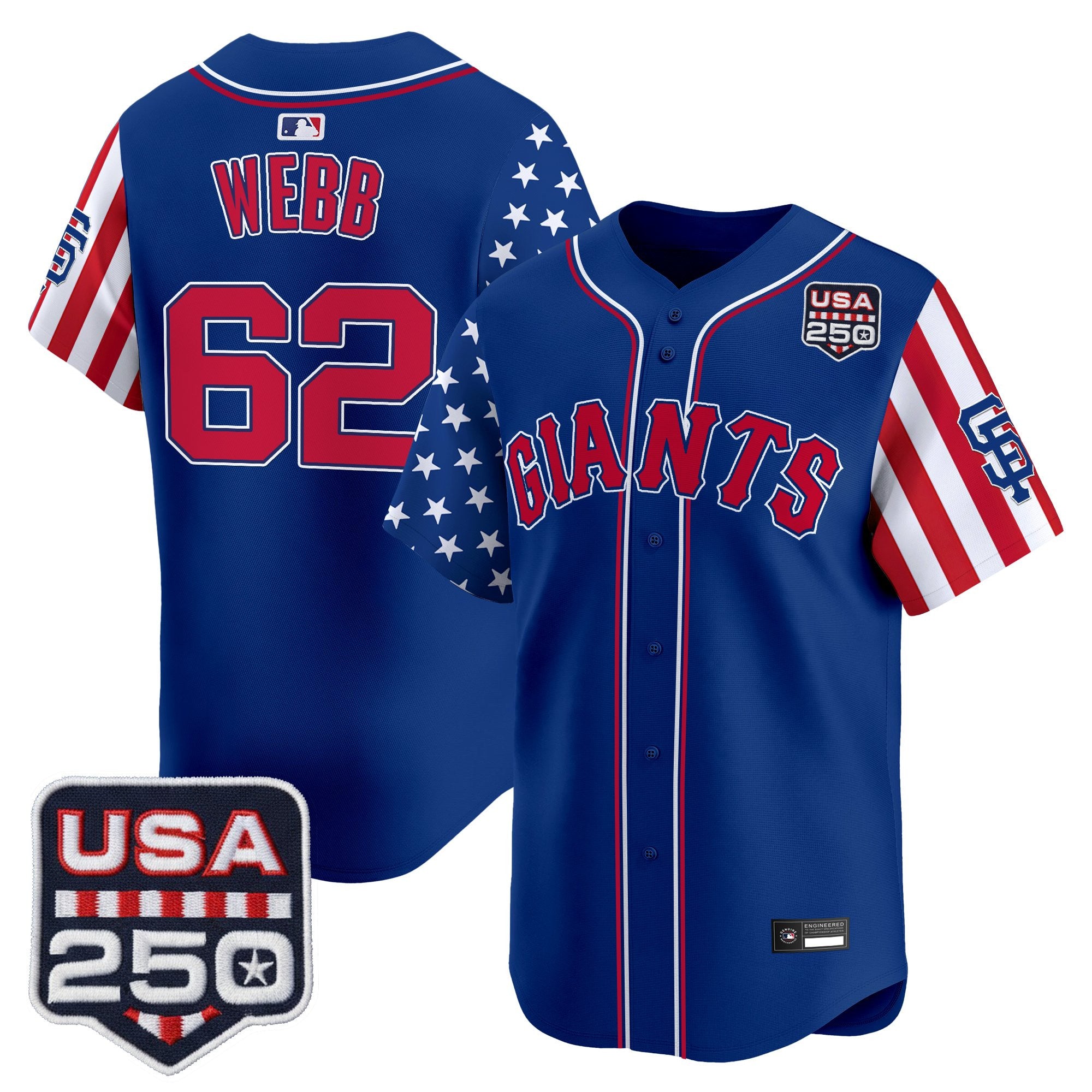 Men's San Francisco Giants "America 250 Edition" Vapor Premier Limited Jersey - All Stitched