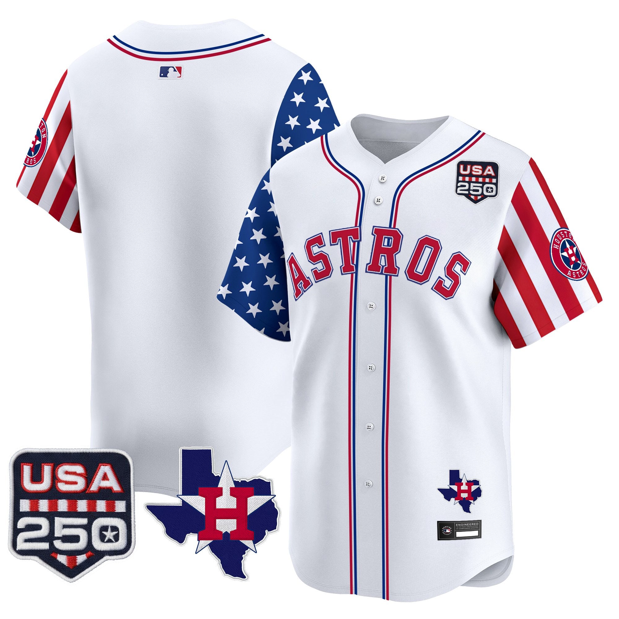 Men's Houston Astros "America 250 Edition" Vapor Premier Limited Jersey - All Stitched