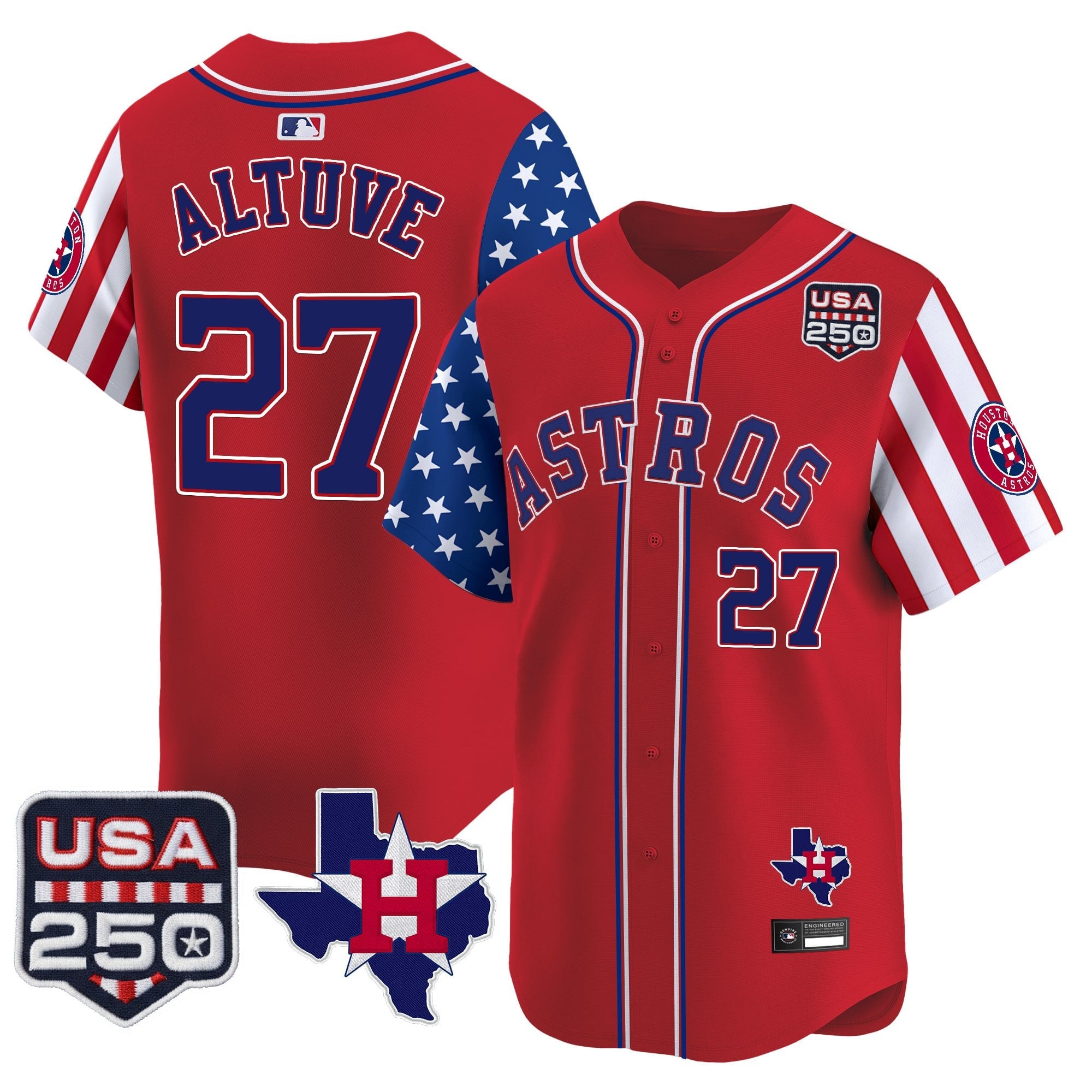 Men's Houston Astros "America 250 Edition" Vapor Premier Limited Jersey - All Stitched
