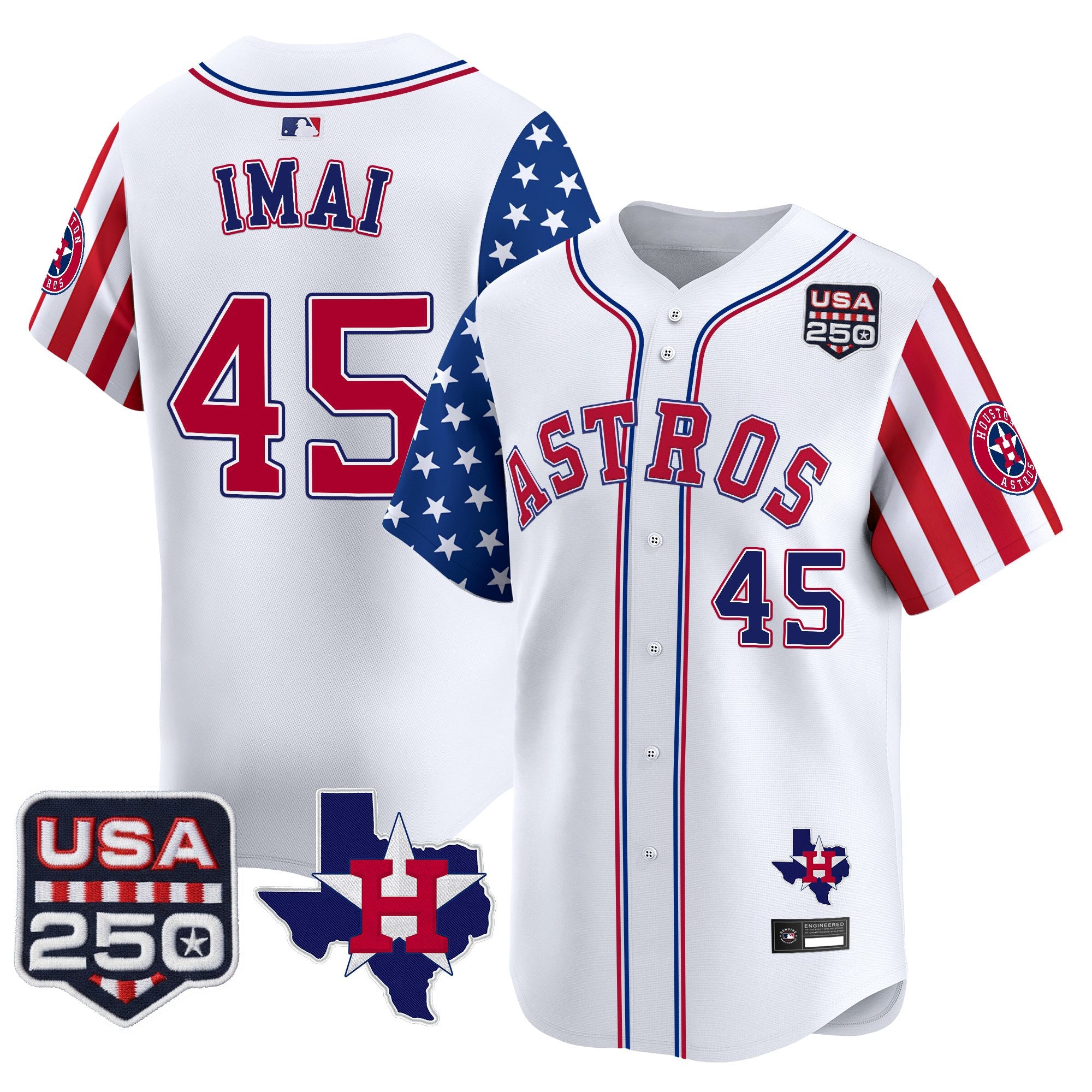 Men's Houston Astros "America 250 Edition" Vapor Premier Limited Jersey - All Stitched