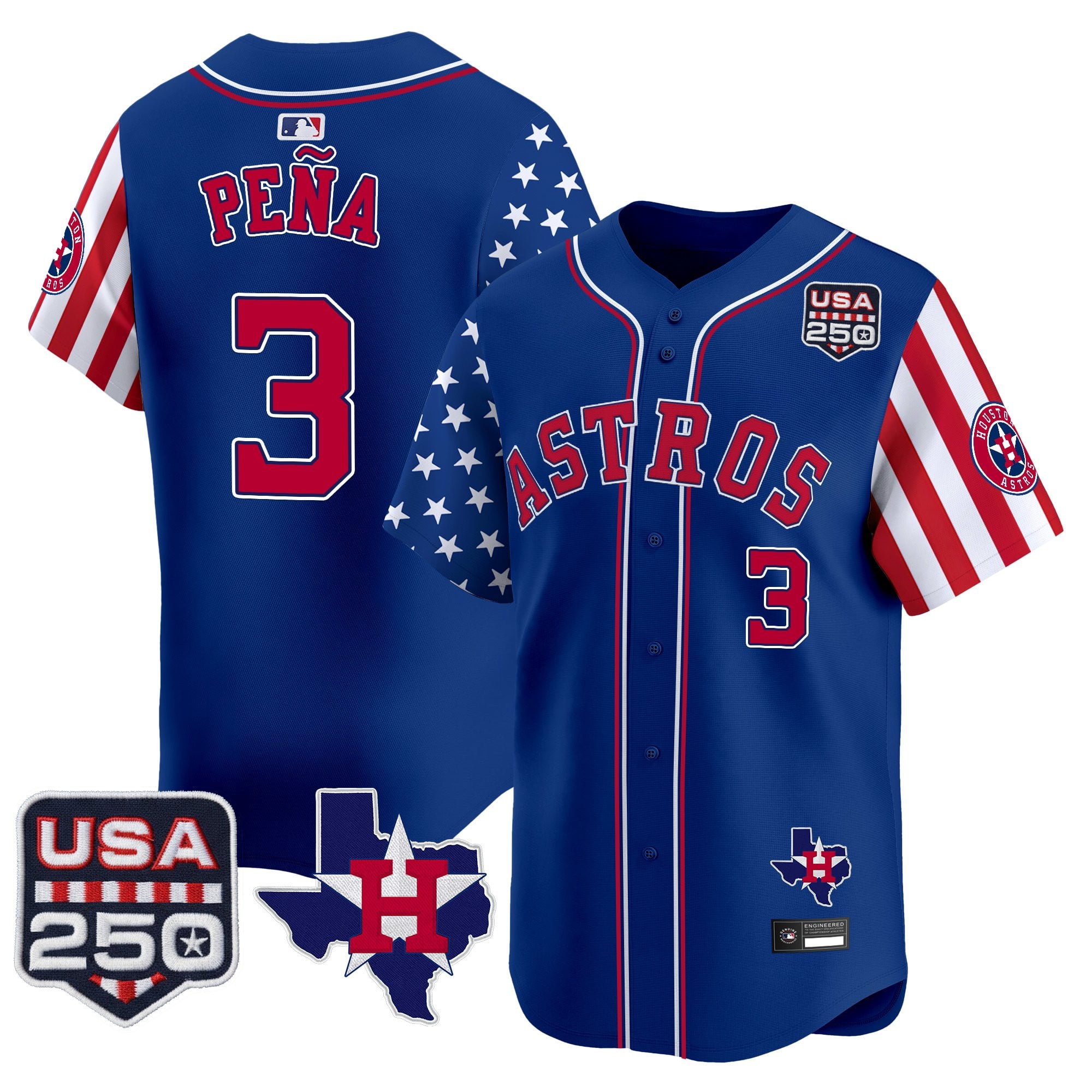Men's Houston Astros "America 250 Edition" Vapor Premier Limited Jersey - All Stitched