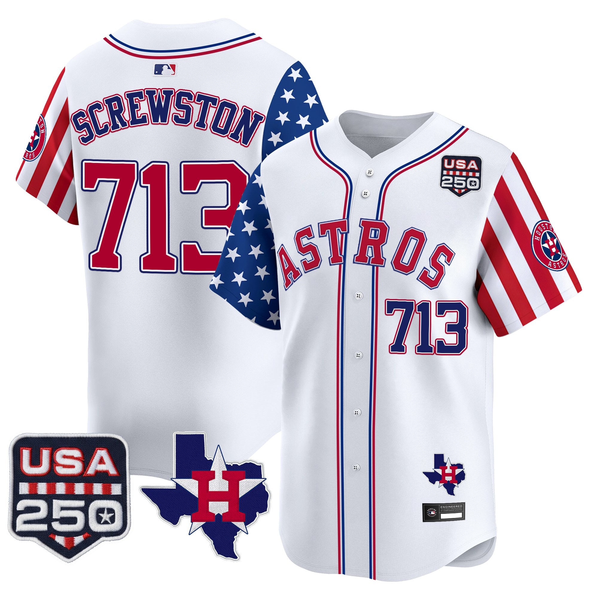 Men's Houston Astros "America 250 Edition" Vapor Premier Limited Jersey - All Stitched