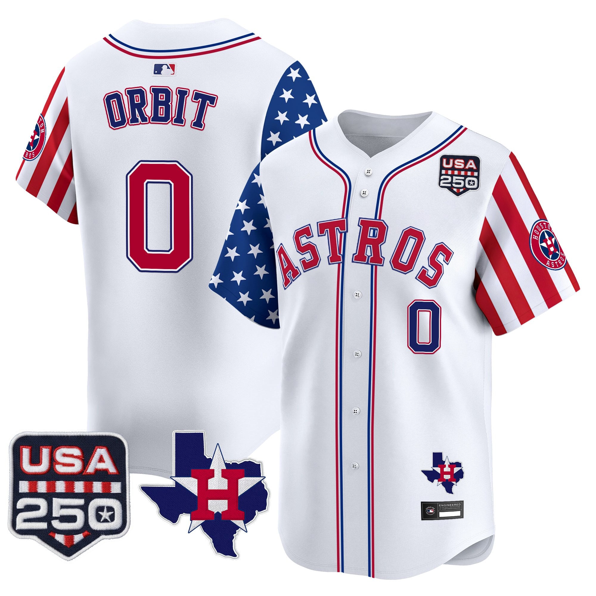 Men's Houston Astros "America 250 Edition" Vapor Premier Limited Jersey - All Stitched