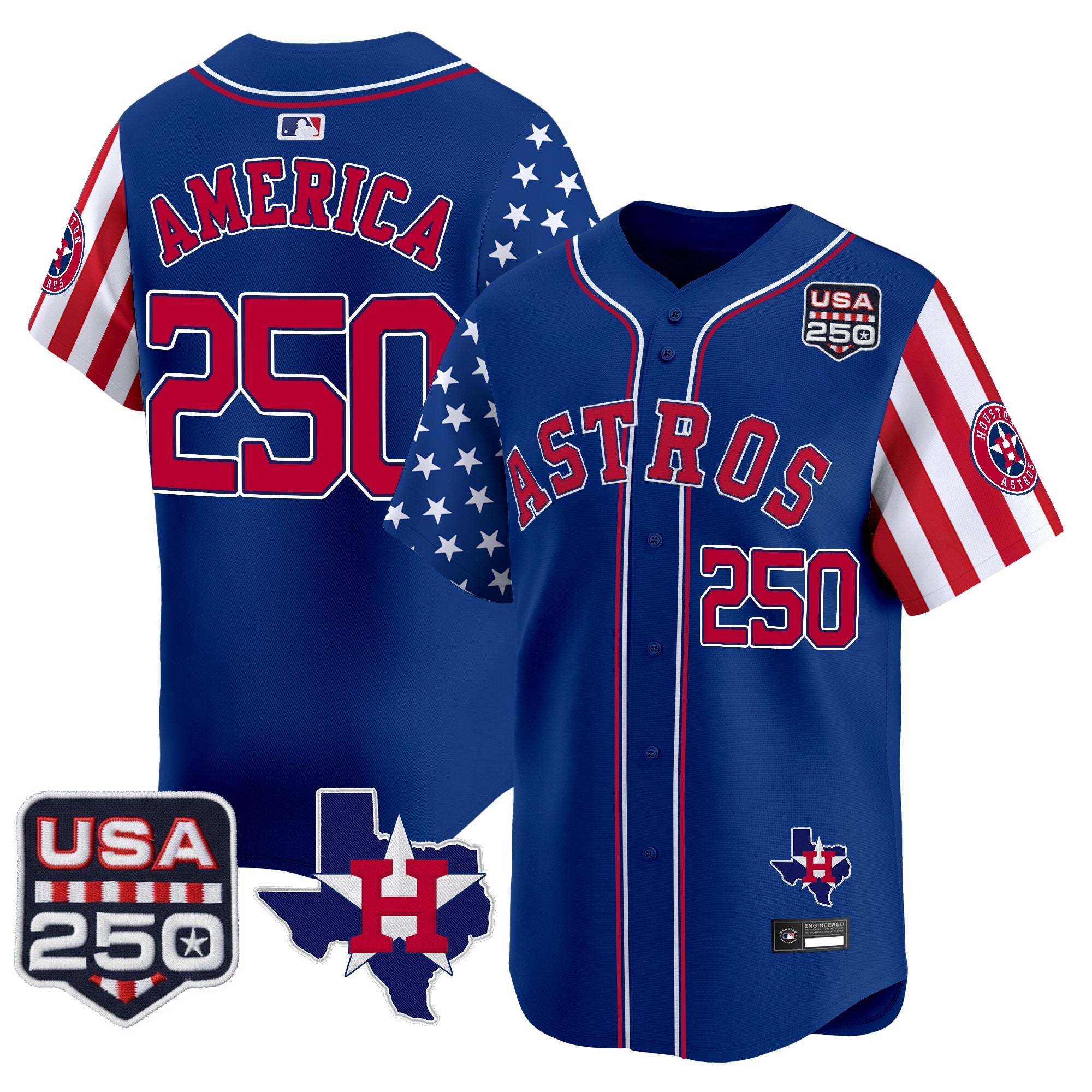 Men's Houston Astros "America 250 Edition" Vapor Premier Limited Jersey - All Stitched