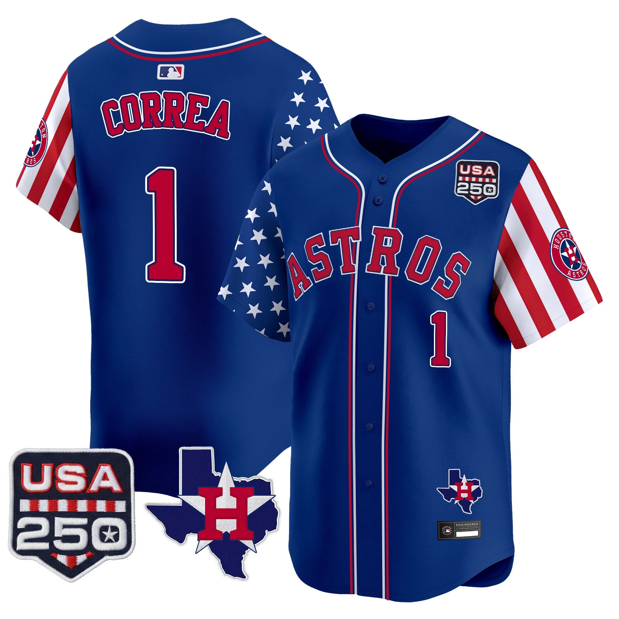 Men's Houston Astros "America 250 Edition" Vapor Premier Limited Jersey - All Stitched