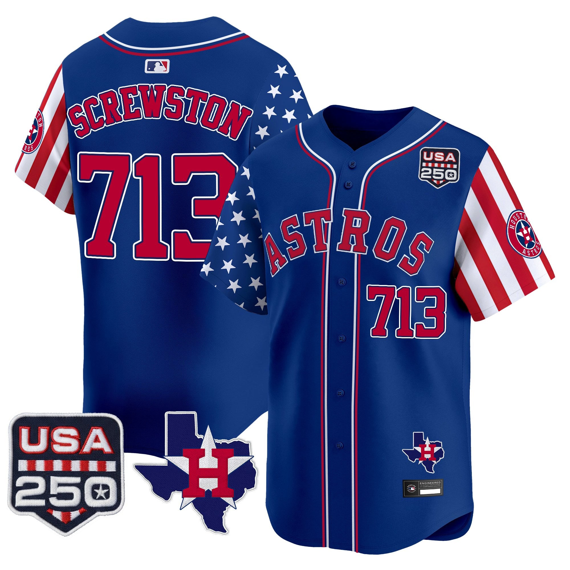 Men's Houston Astros "America 250 Edition" Vapor Premier Limited Jersey - All Stitched