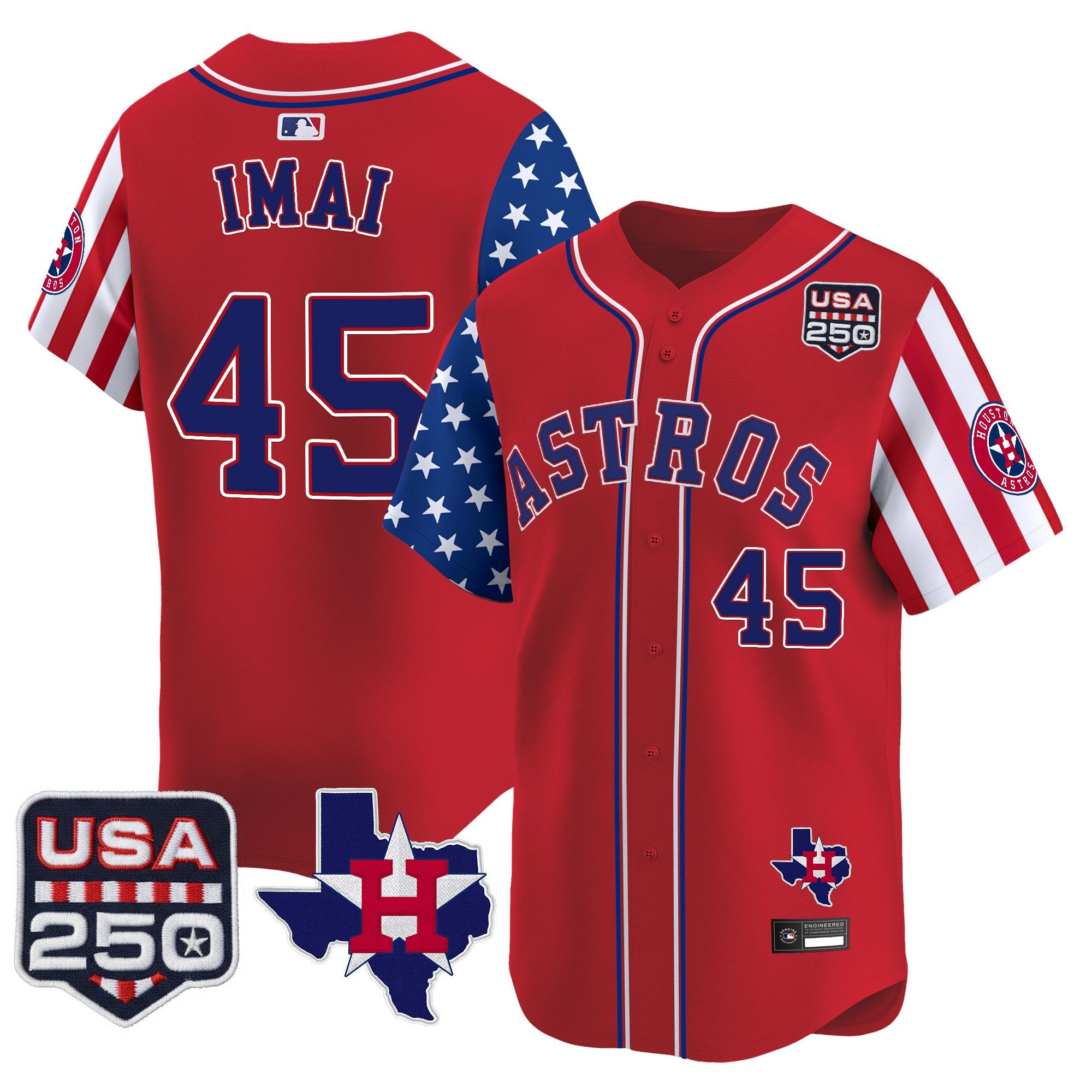 Men's Houston Astros "America 250 Edition" Vapor Premier Limited Jersey - All Stitched