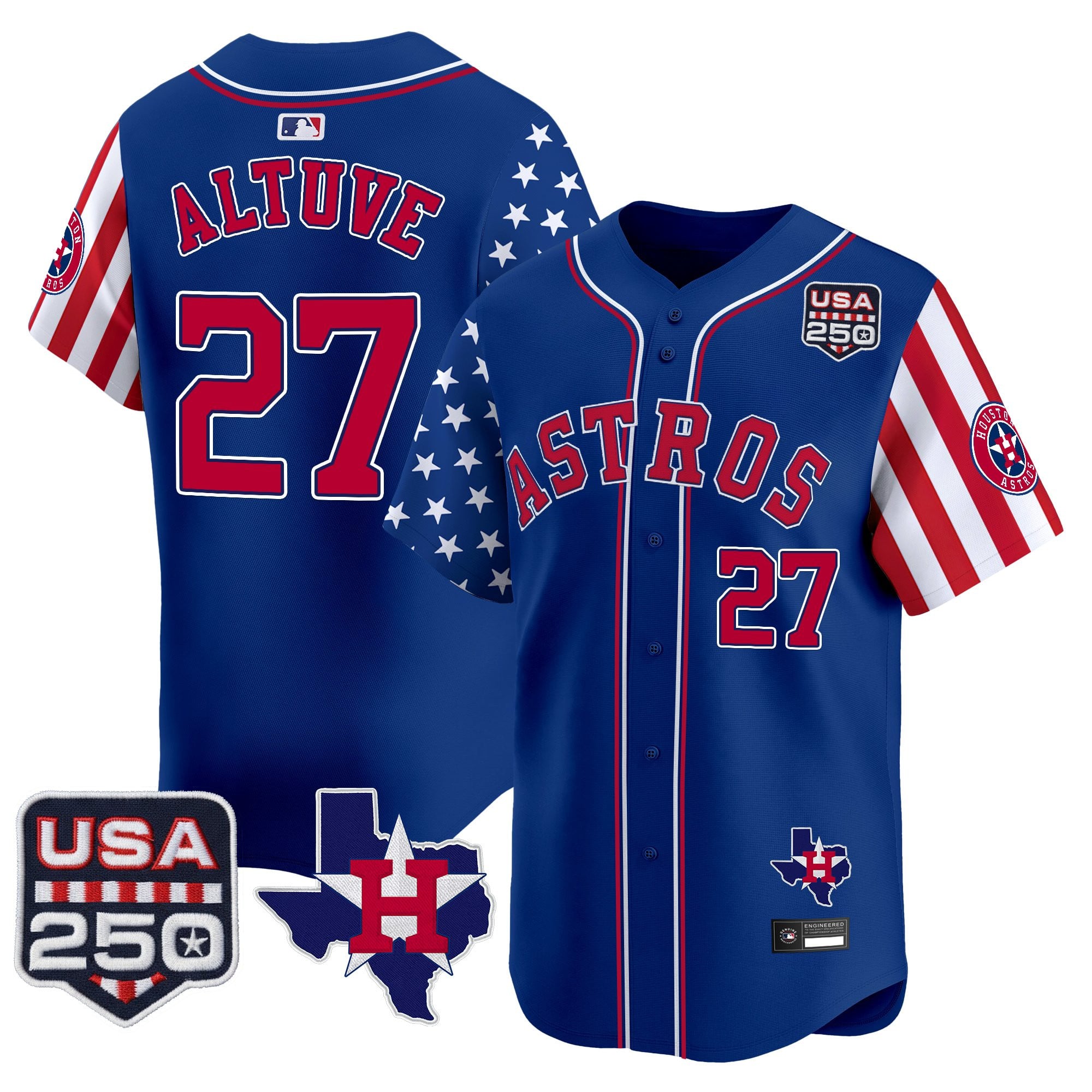 Men's Houston Astros "America 250 Edition" Vapor Premier Limited Jersey - All Stitched