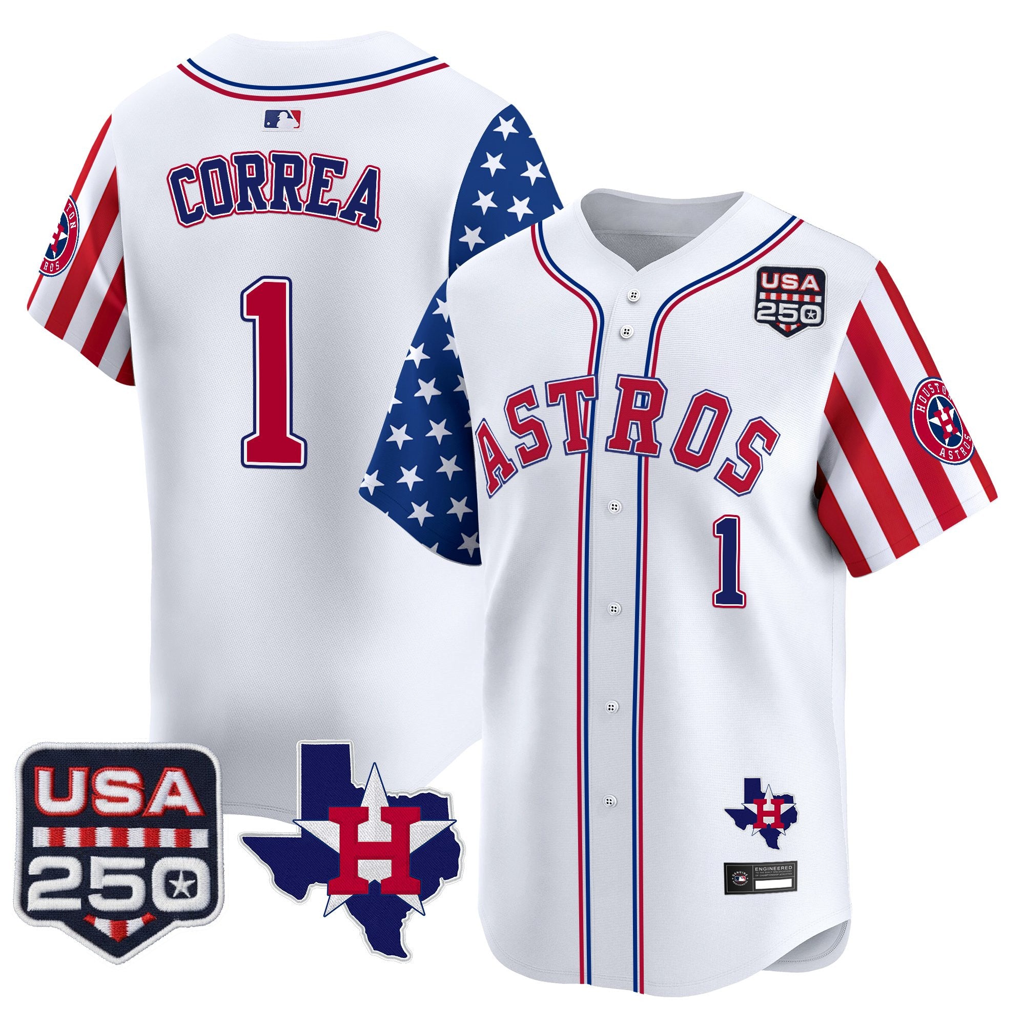 Men's Houston Astros "America 250 Edition" Vapor Premier Limited Jersey - All Stitched
