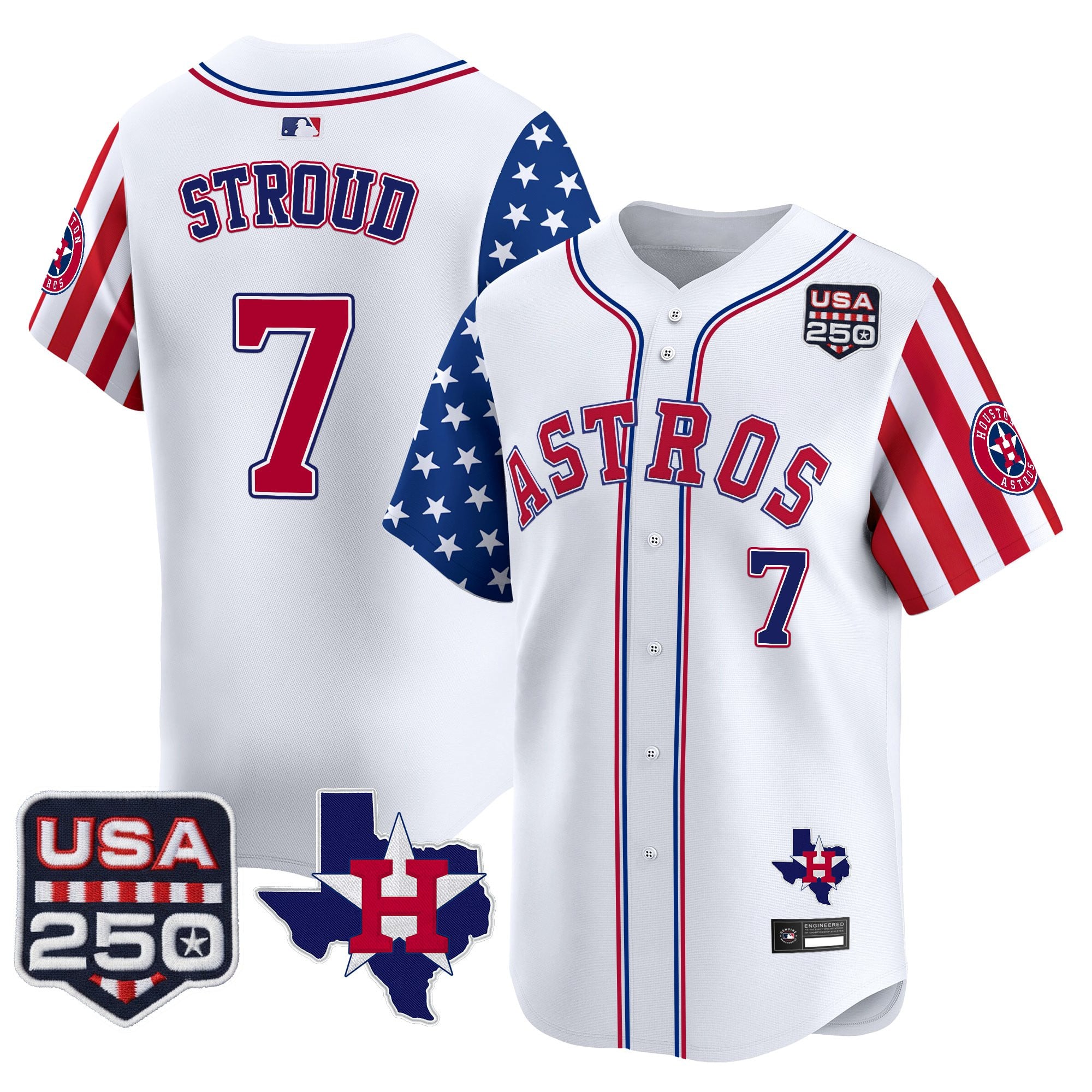 Men's Houston Astros "America 250 Edition" Vapor Premier Limited Jersey - All Stitched