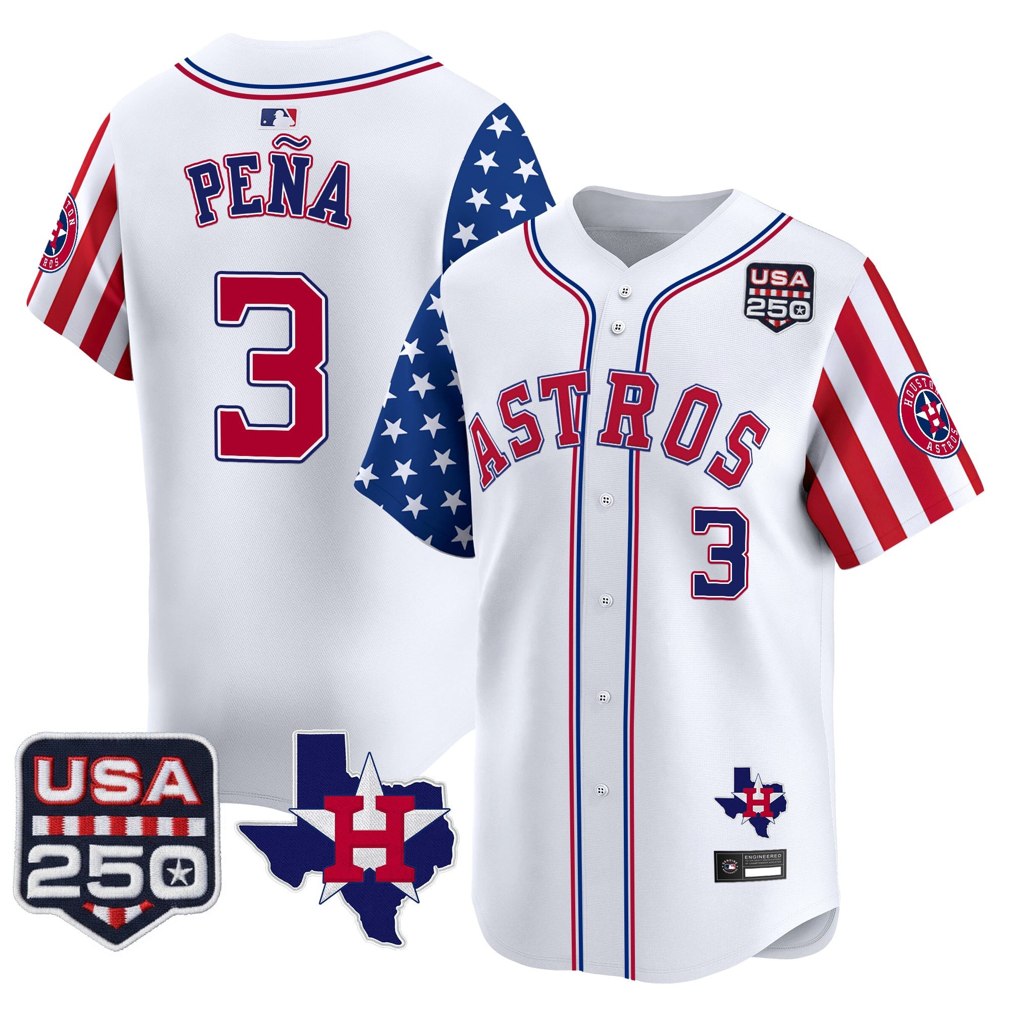 Men's Houston Astros "America 250 Edition" Vapor Premier Limited Jersey - All Stitched