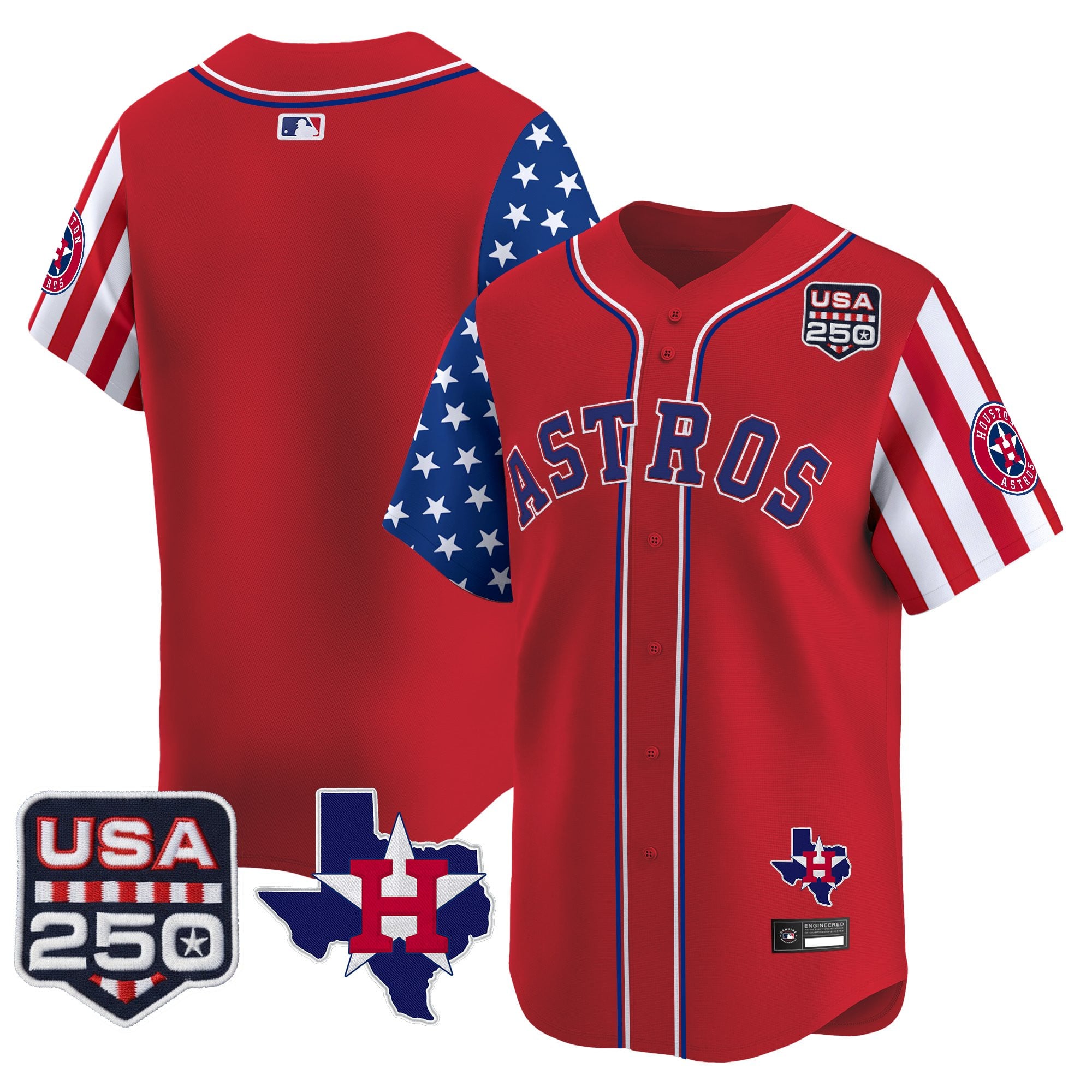 Men's Houston Astros "America 250 Edition" Vapor Premier Limited Jersey - All Stitched
