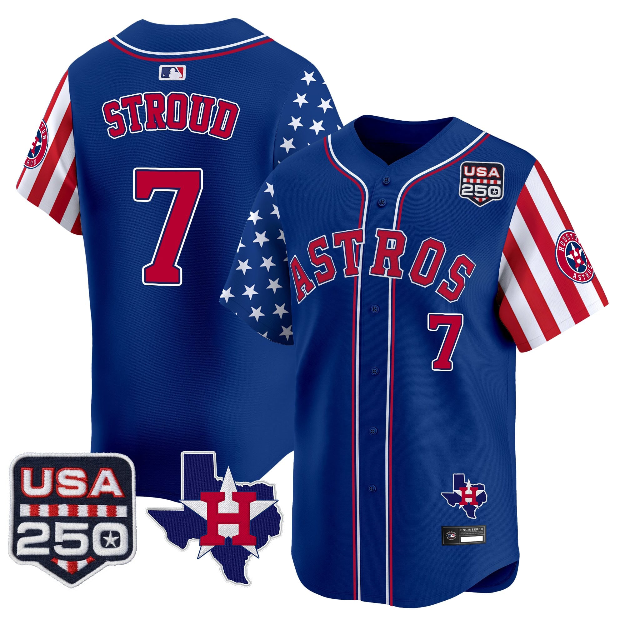 Men's Houston Astros "America 250 Edition" Vapor Premier Limited Jersey - All Stitched