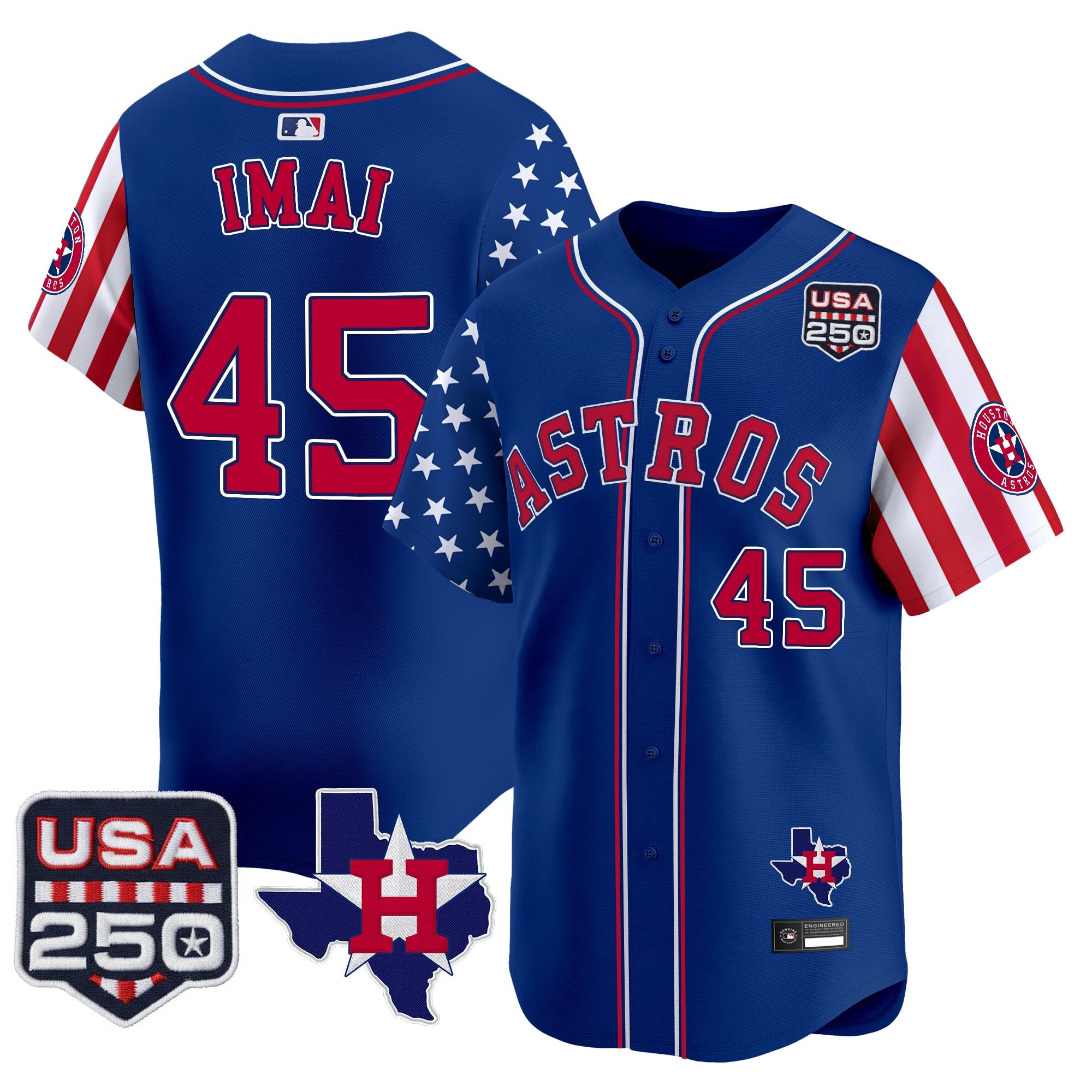 Men's Houston Astros "America 250 Edition" Vapor Premier Limited Jersey - All Stitched