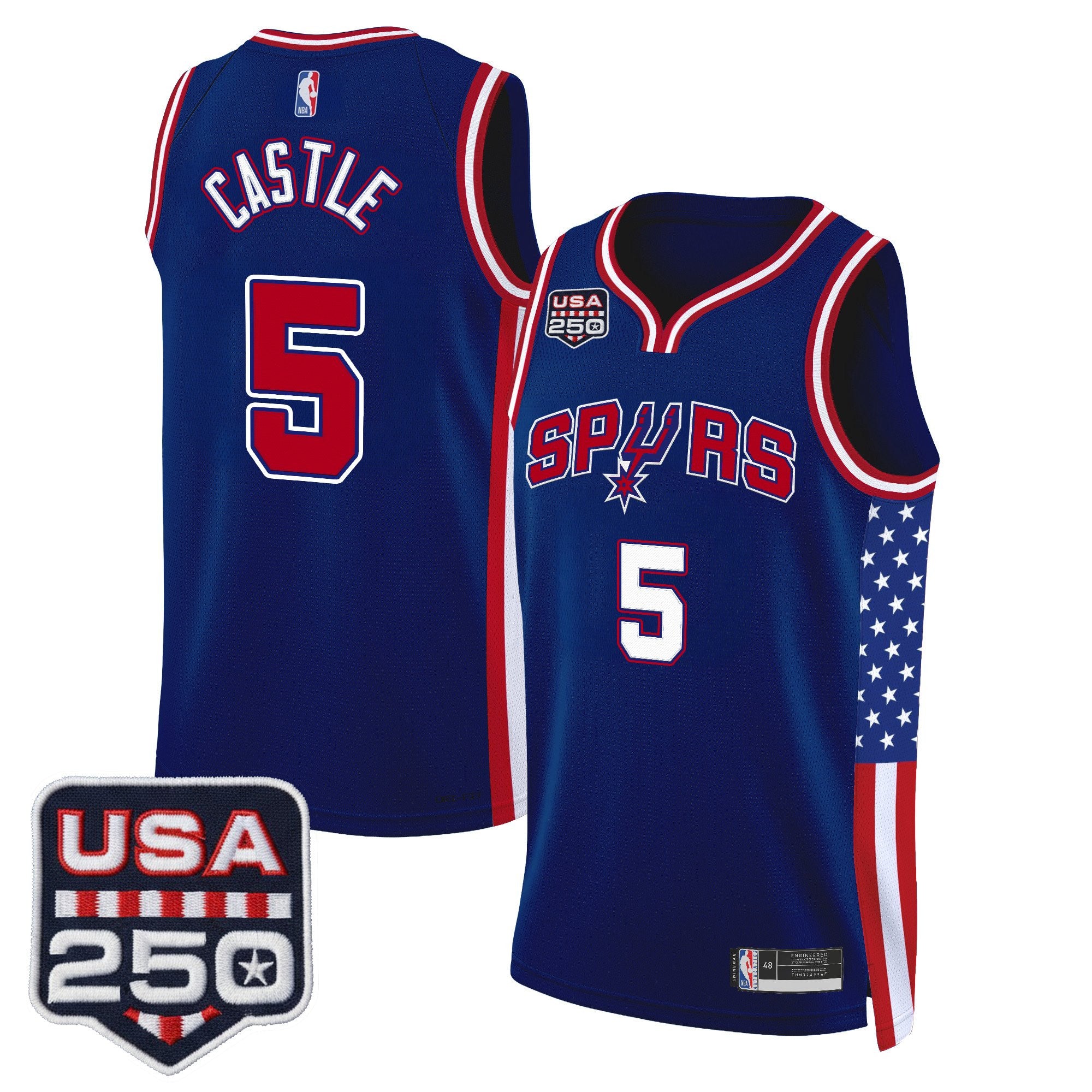 Men's San Antonio Spurs "America 250 Edition" Swingman Jersey - All Stitched